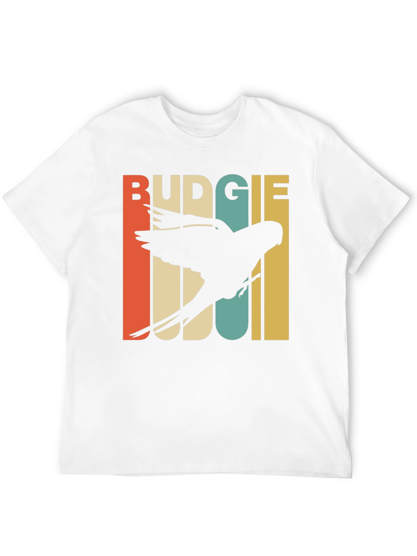Black Retro Budgie T-Shirt view 12