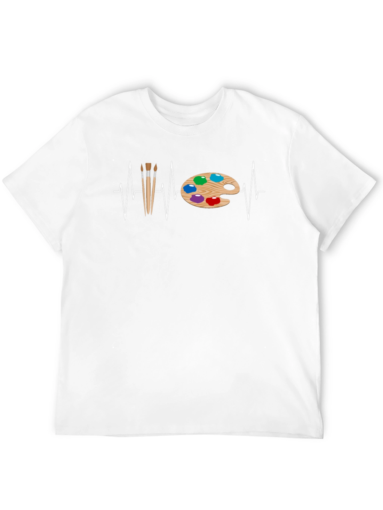 Artist Heartbeat T-Shirt - Painting Palette & Brush Design - 12