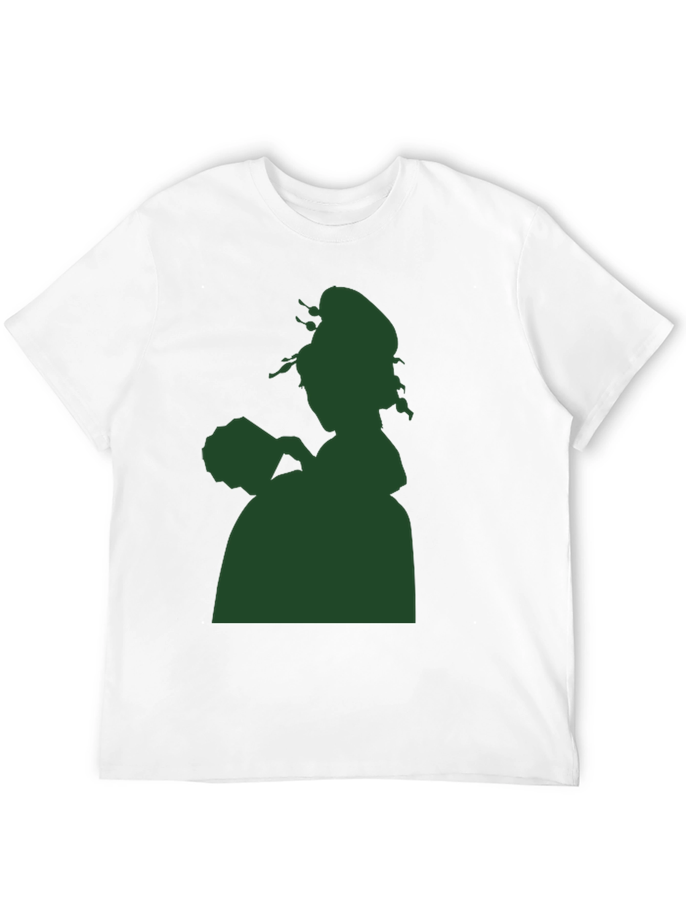 Black Silhouette Graphic Tee - Elegant Lady Design view 12