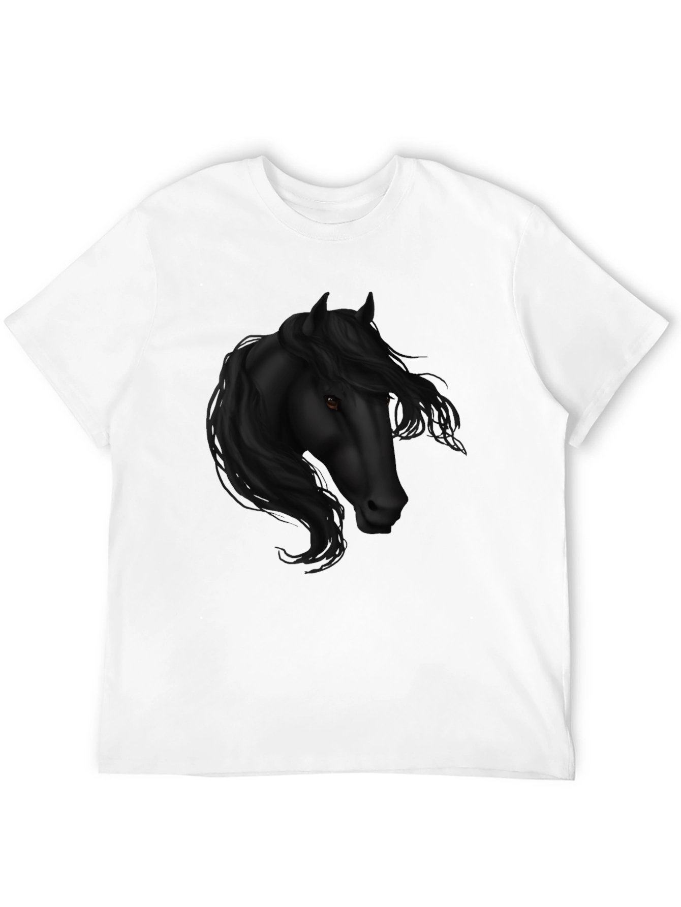 Black Black Horse Graphic Tee - Stylish Men's Casual Wear view 12