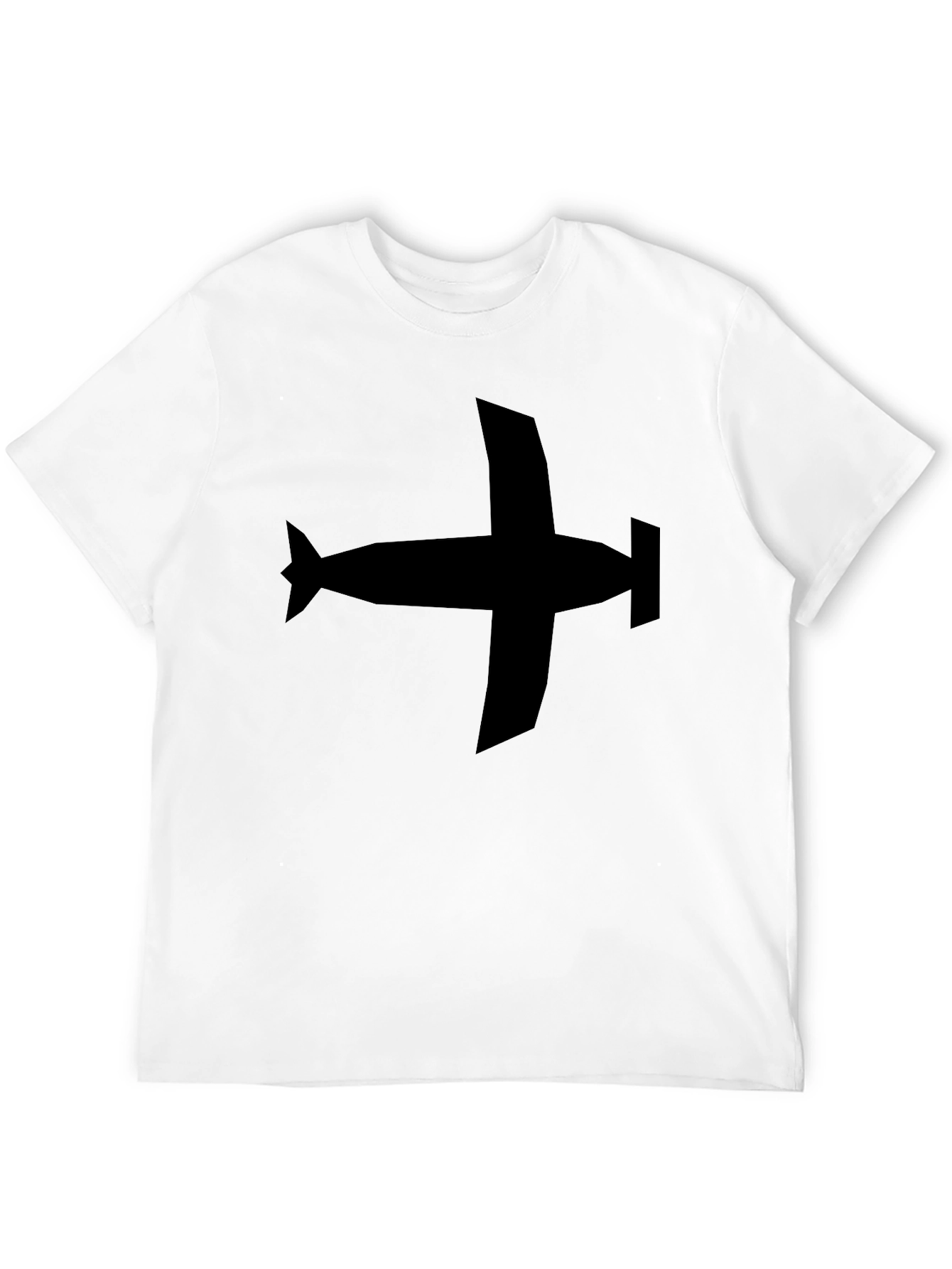 Black Airplane Graphic Tee - Black Casual Style view 12