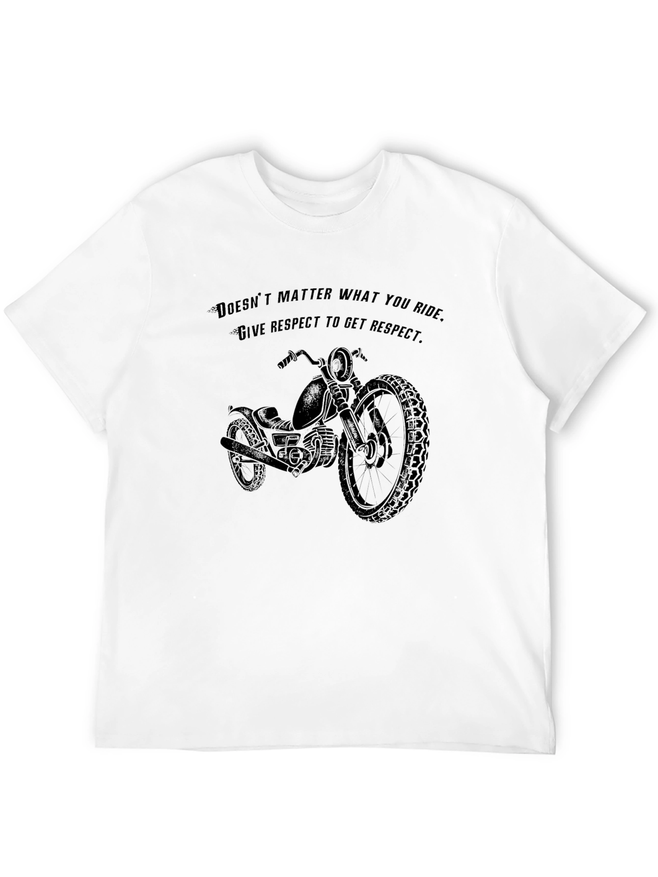 Respect Motorcycle Graphic Black Tee - 12