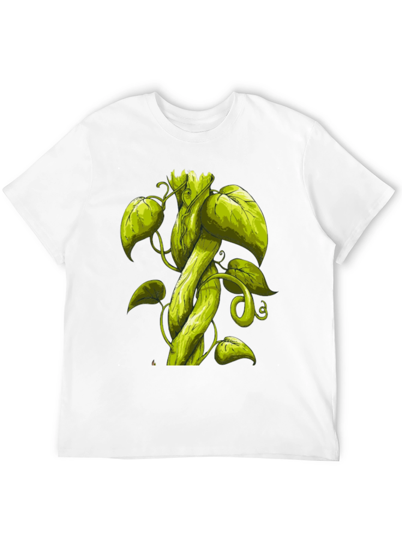 Black Beanstalk Graphic T-Shirt - Black Cotton Tee view 12