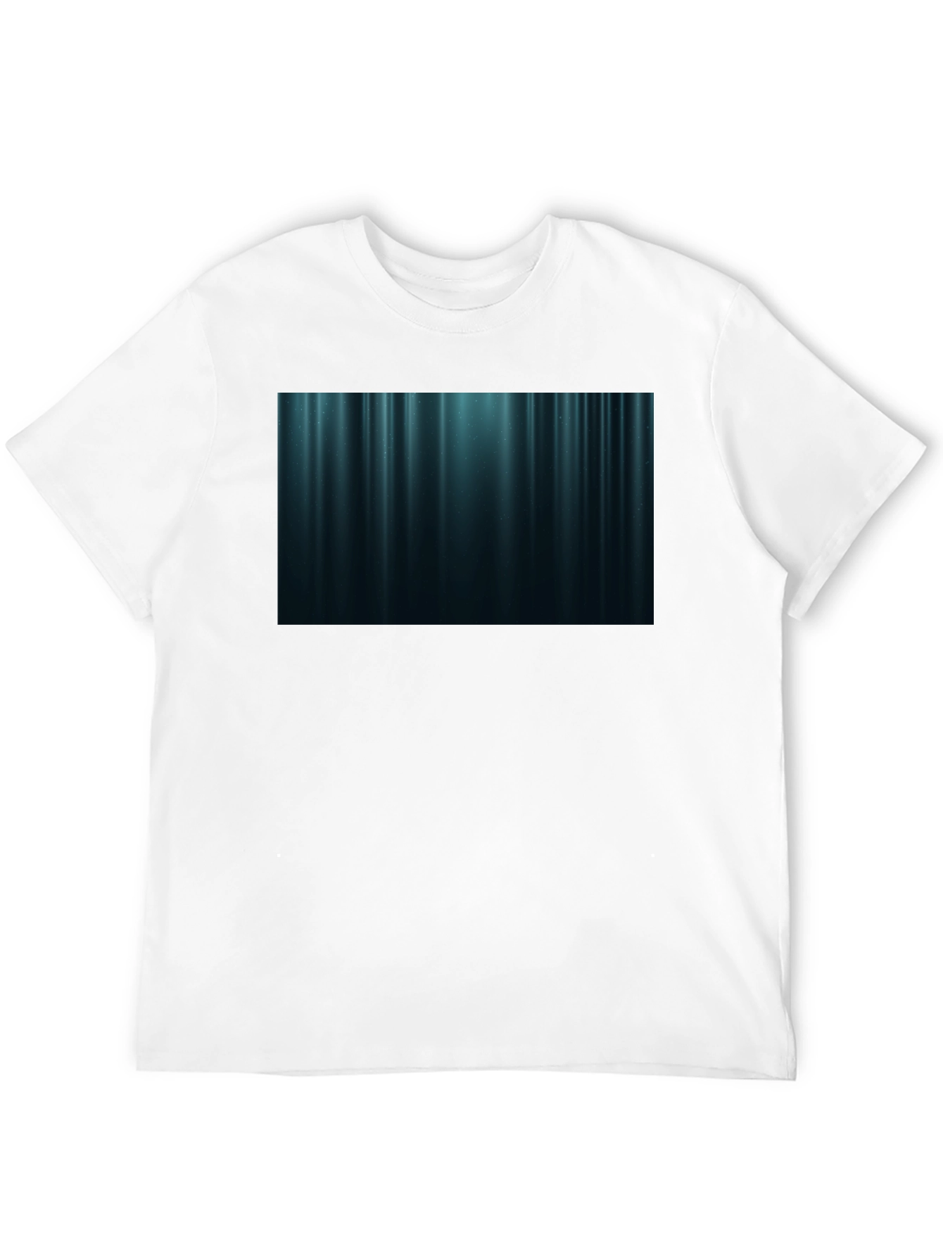 Black Abstract Vertical Stripe T-Shirt - Black view 12