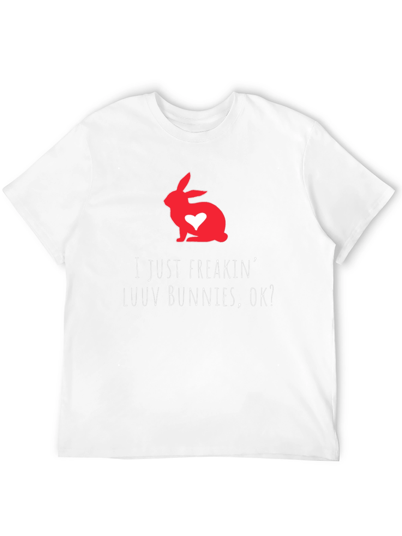Black I Just Freakin' Luv Bunnies OK T-Shirt view 12