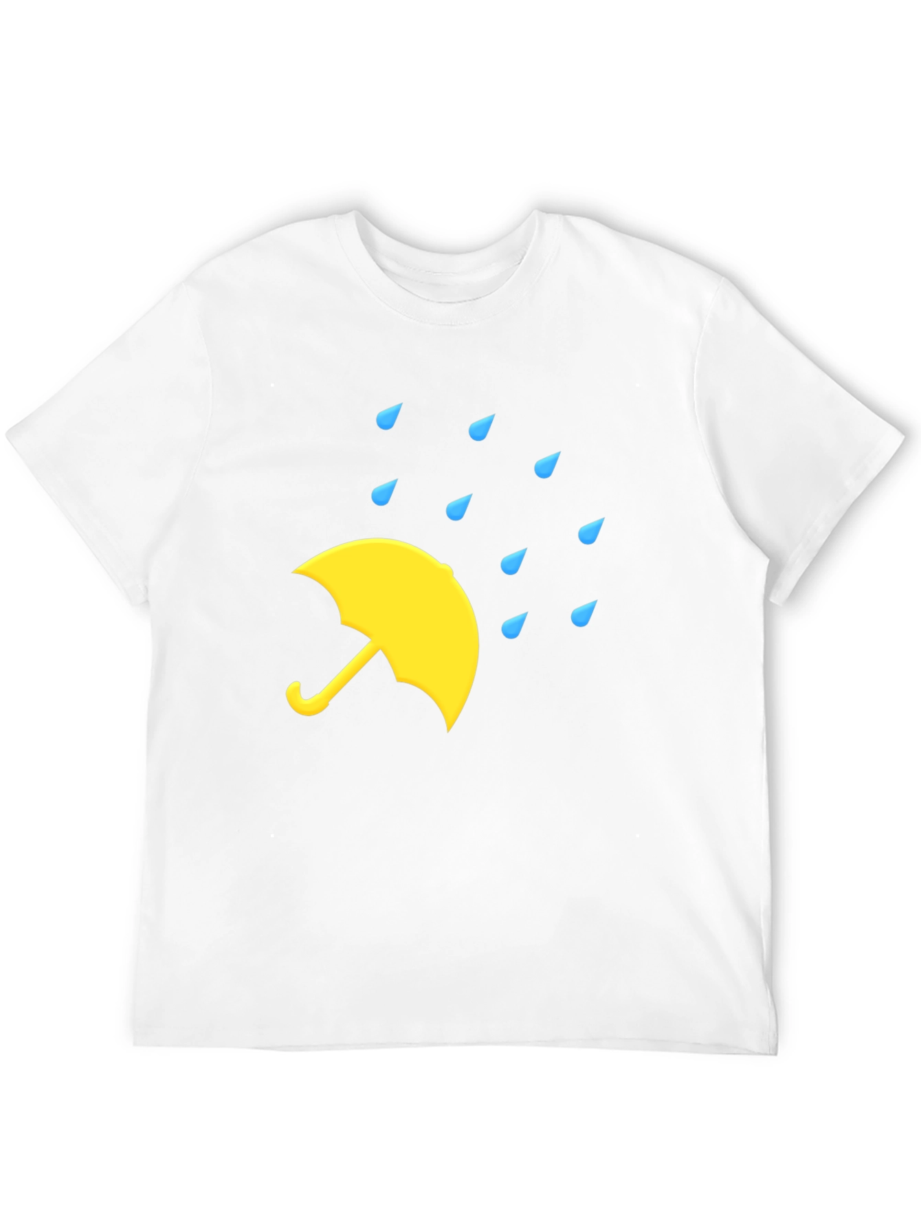 Black Rainy Day Umbrella Black T-Shirt view 12