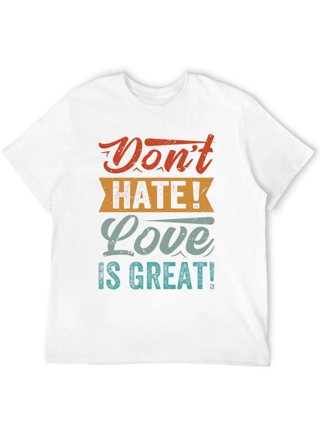 Black Don't Hate! Love is Great! T-Shirt view 12