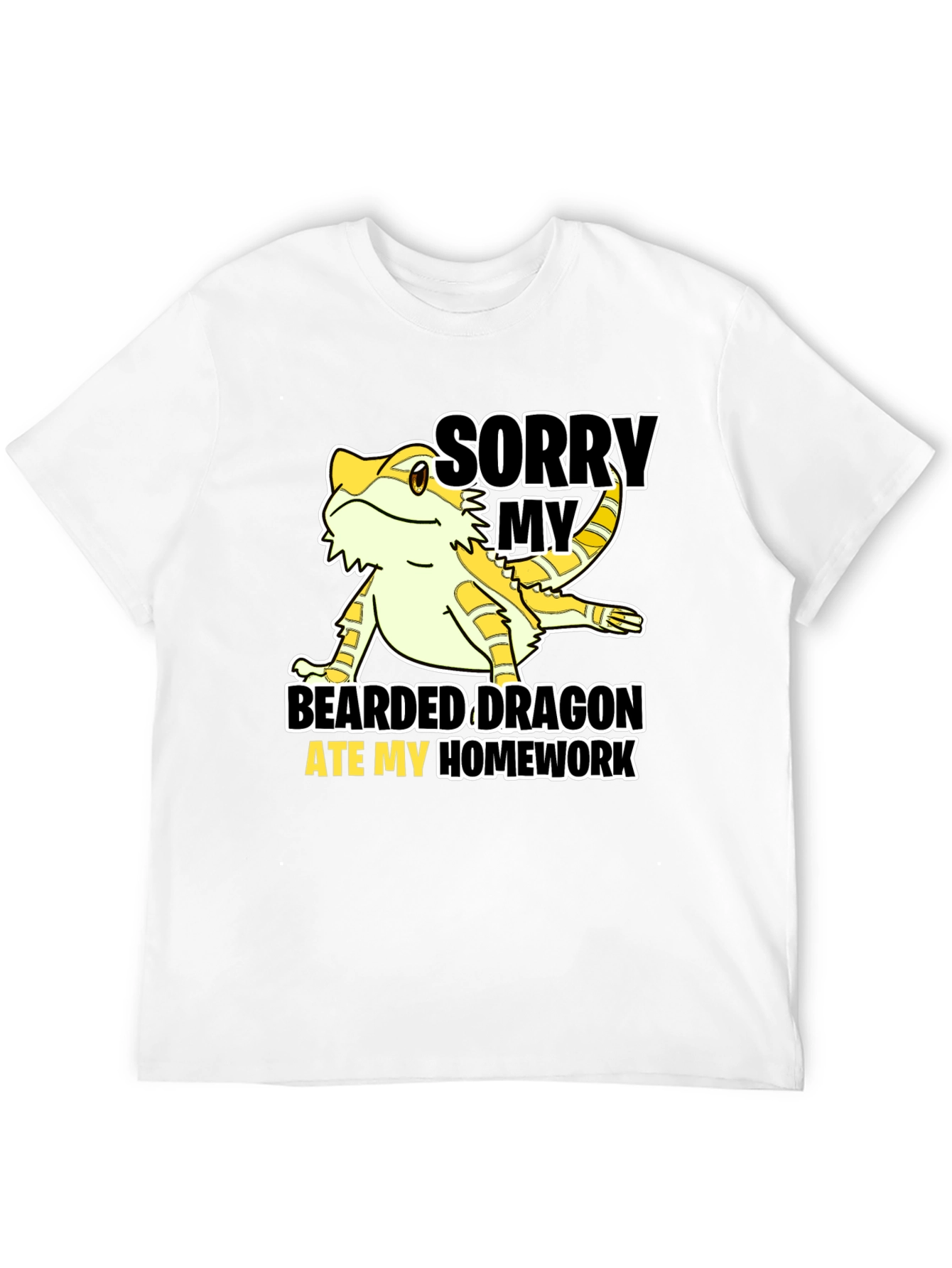 Black Bearded Dragon Ate My Homework T-Shirt view 12