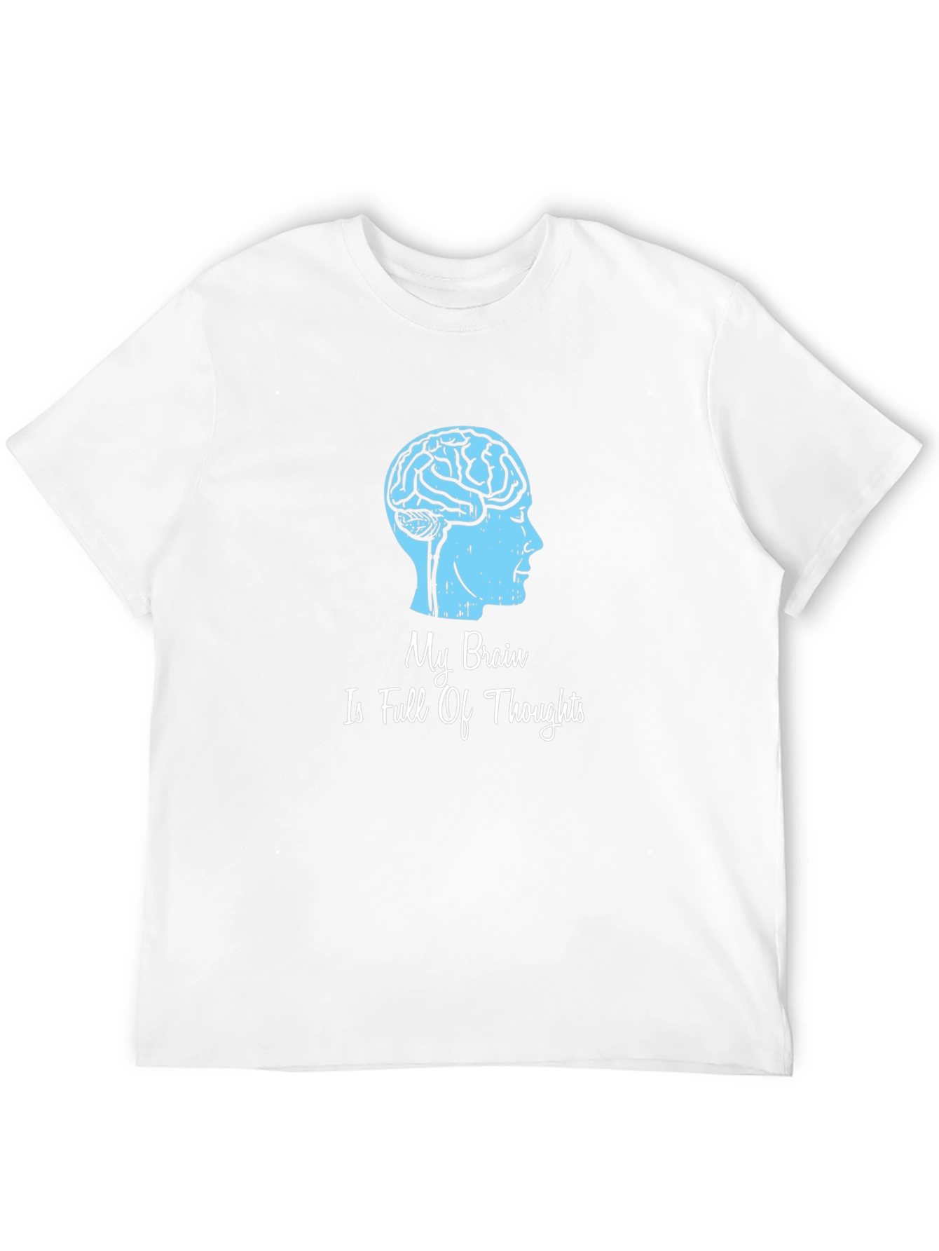 Black Brain Thoughts Graphic T-Shirt - Unique Design view 12