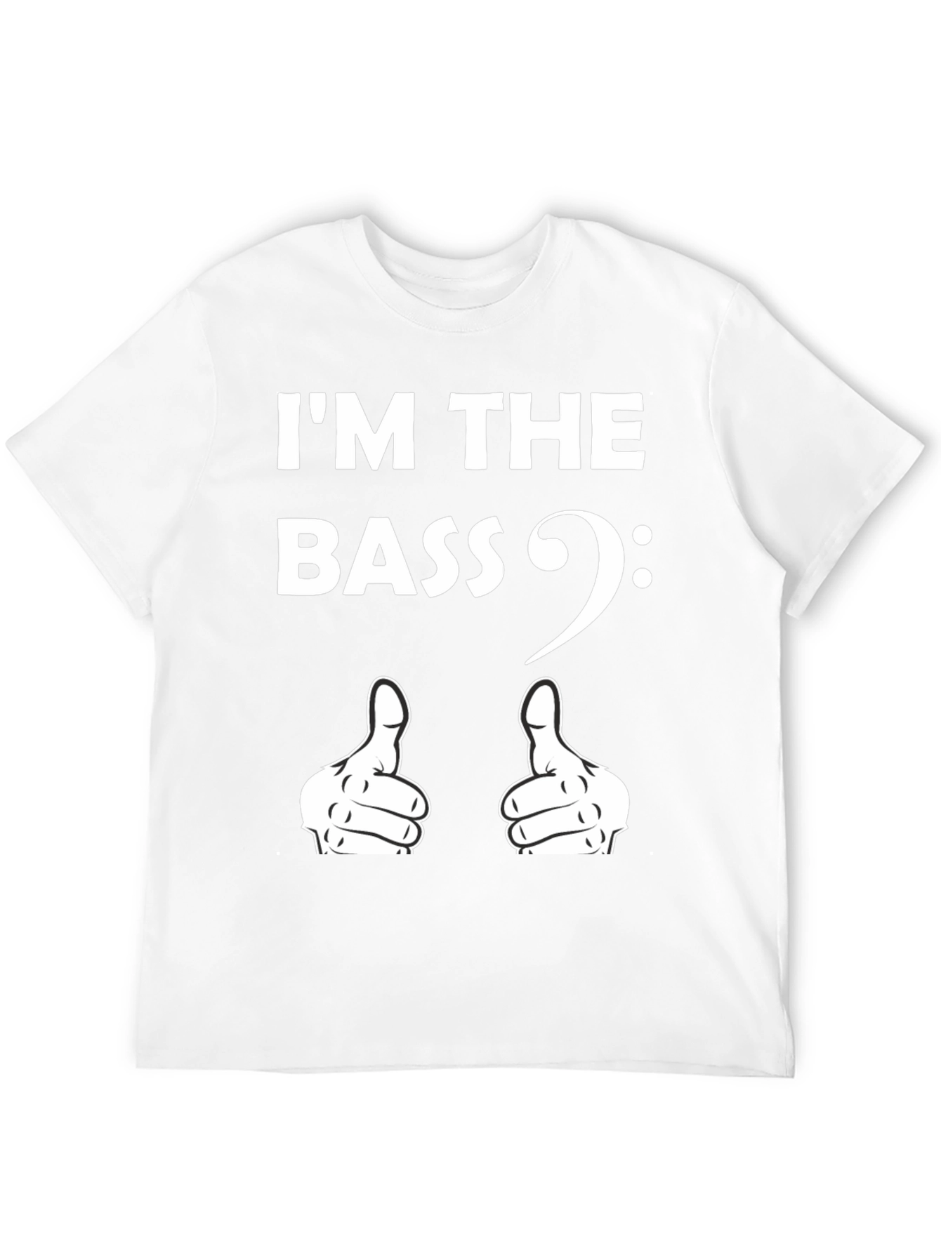 Black I'm the Bass Clef Music T-Shirt view 12