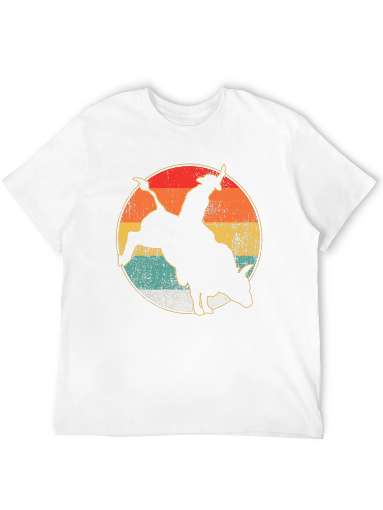 Black Retro Rodeo Bull Rider Graphic Tee view 12