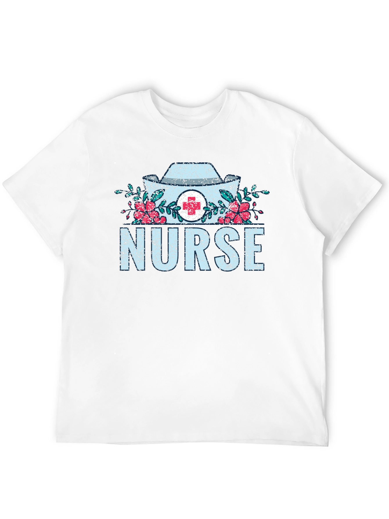 Black Nurse Floral Graphic T-Shirt - Black view 12
