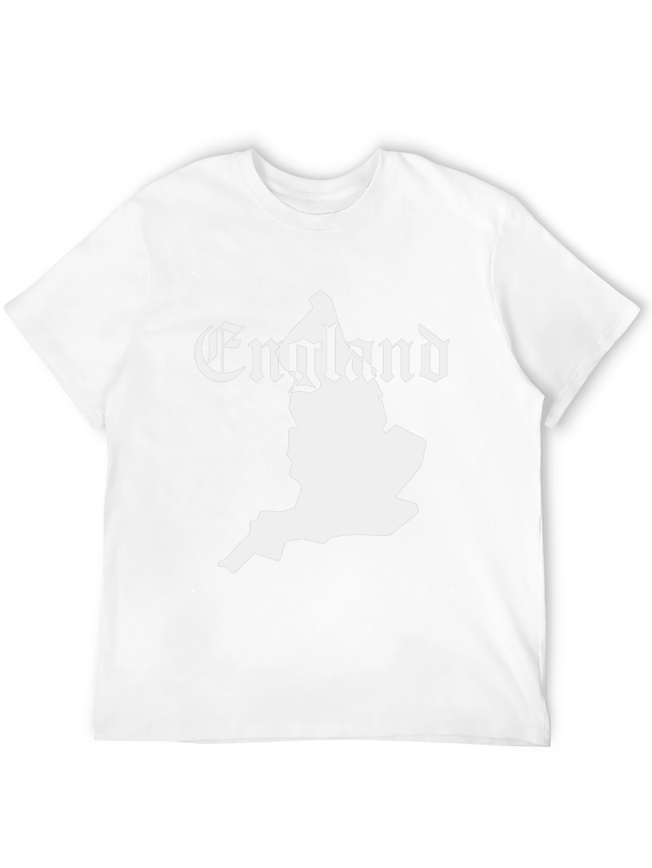 Black England Map Graphic Tee - Black Crew Neck T-Shirt view 12
