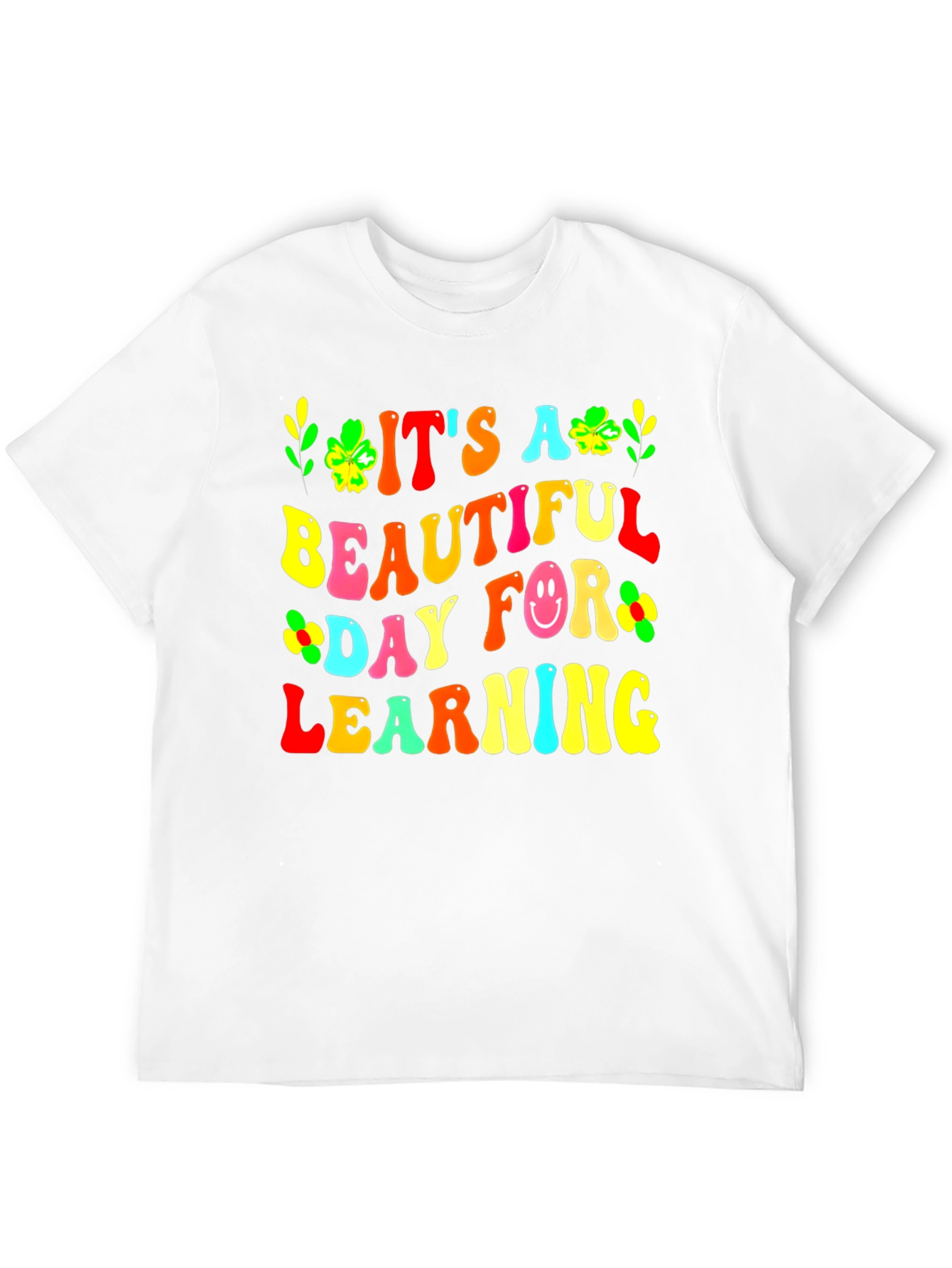 Black It's A Beautiful Day For Learning Teacher T-Shirt view 12
