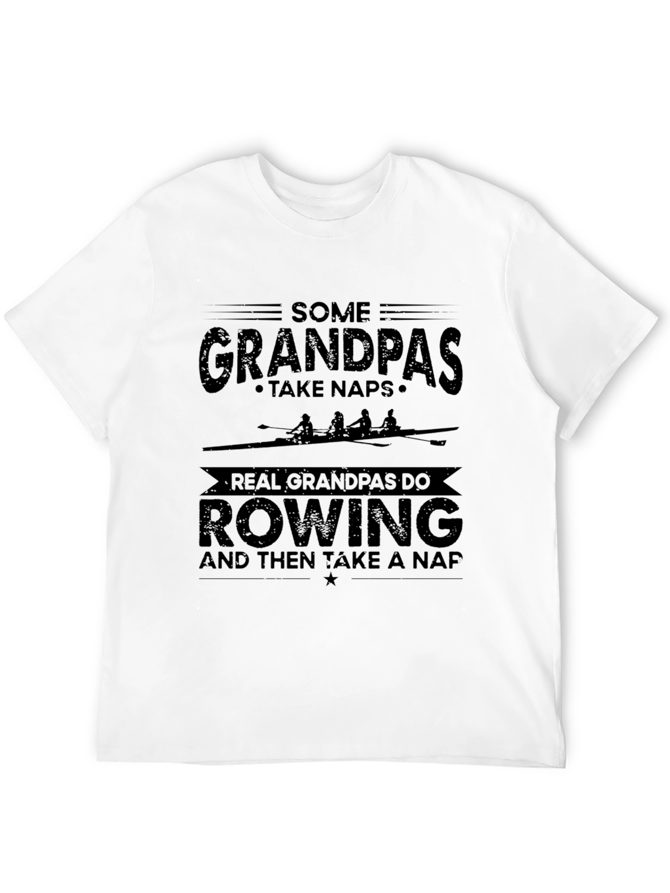 Black Rowing Grandpa T-Shirt view 12