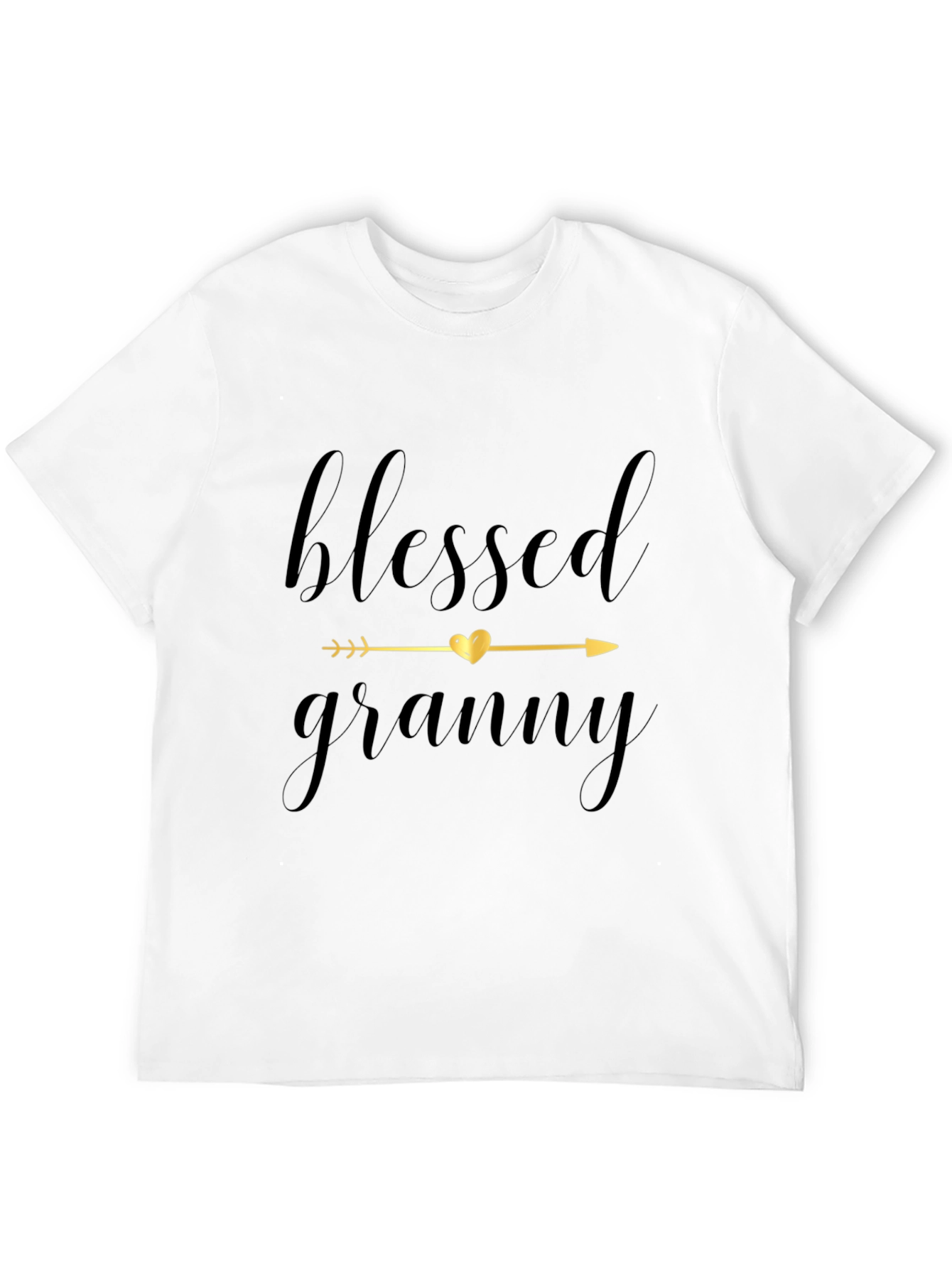 Black Blessed Granny Graphic Tee - Black Cotton Comfort view 12