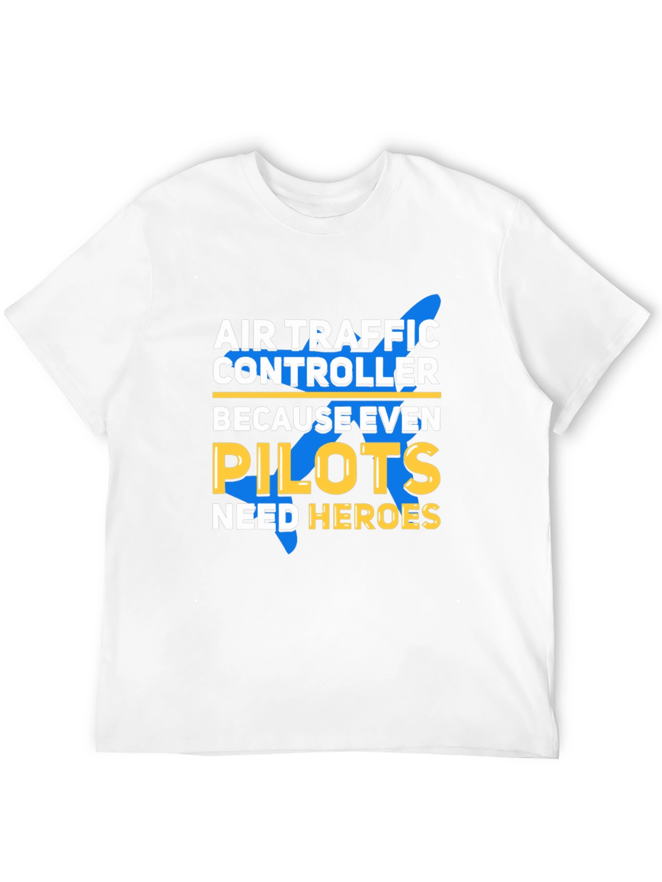 Black Air Traffic Controller Pilot Hero T-Shirt view 12