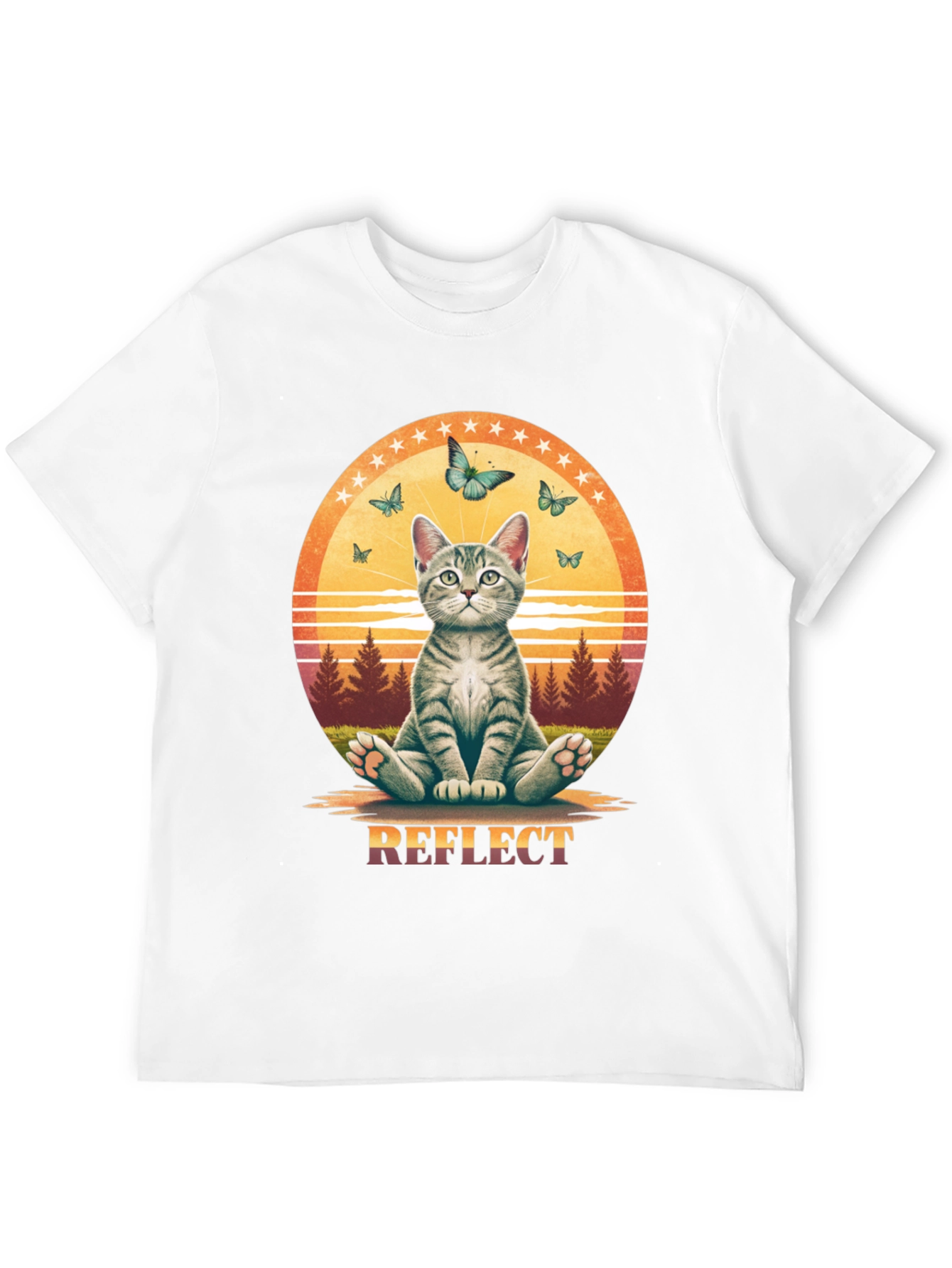 Reflect Cat Butterfly Graphic Tee - Relaxed Fit - 12