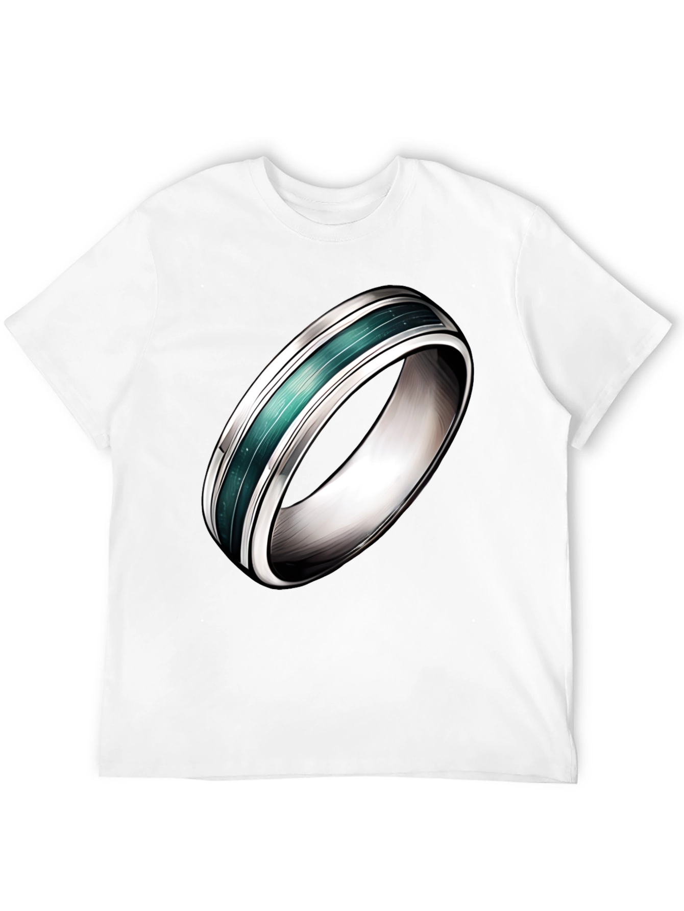 Black Statement Ring Tee - Modern Graphic Design view 12