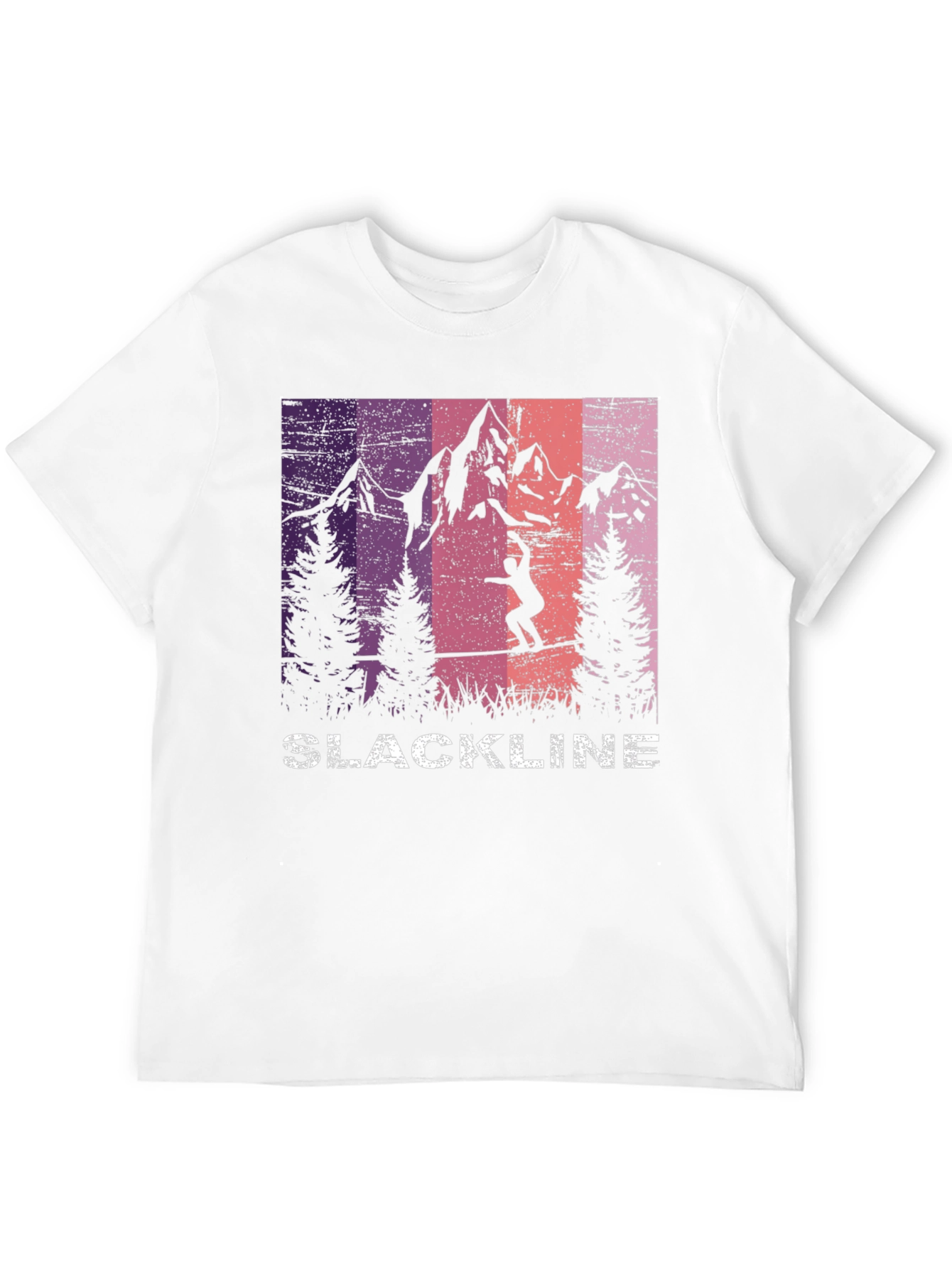 Black Slackline Mountain Graphic T-Shirt view 12