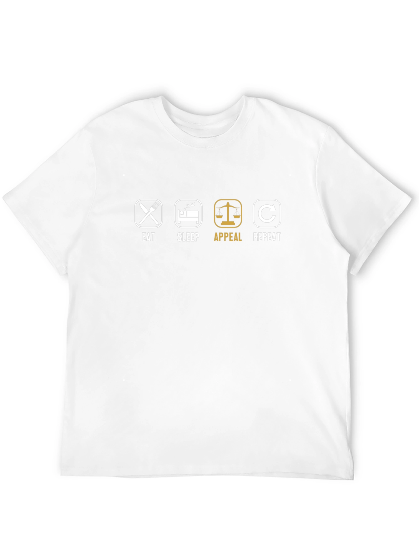 Black Eat Sleep Appeal Repeat - Lawyer T-Shirt view 12