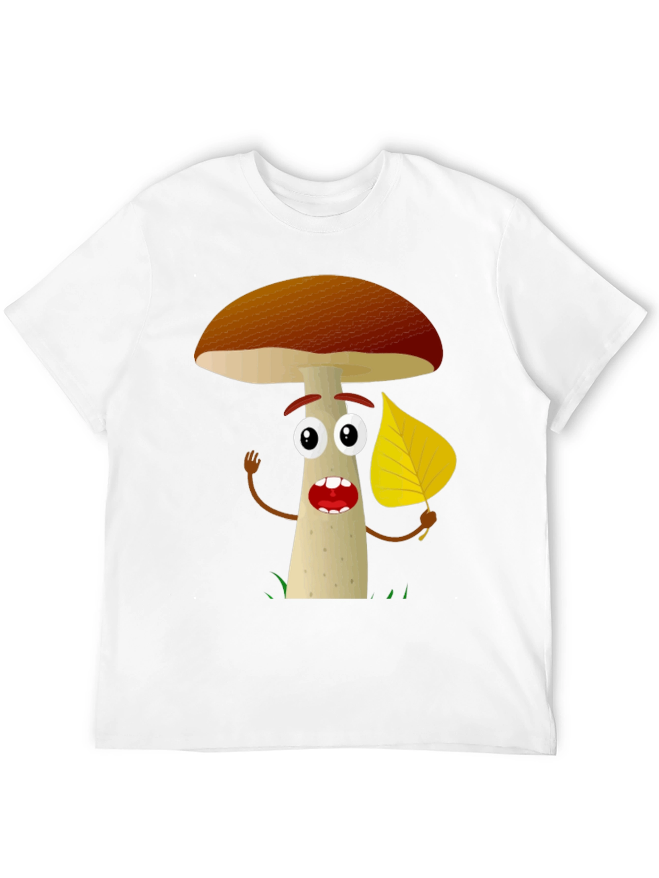 Black Cartoon Mushroom T-Shirt - Funny Nature Tee view 12