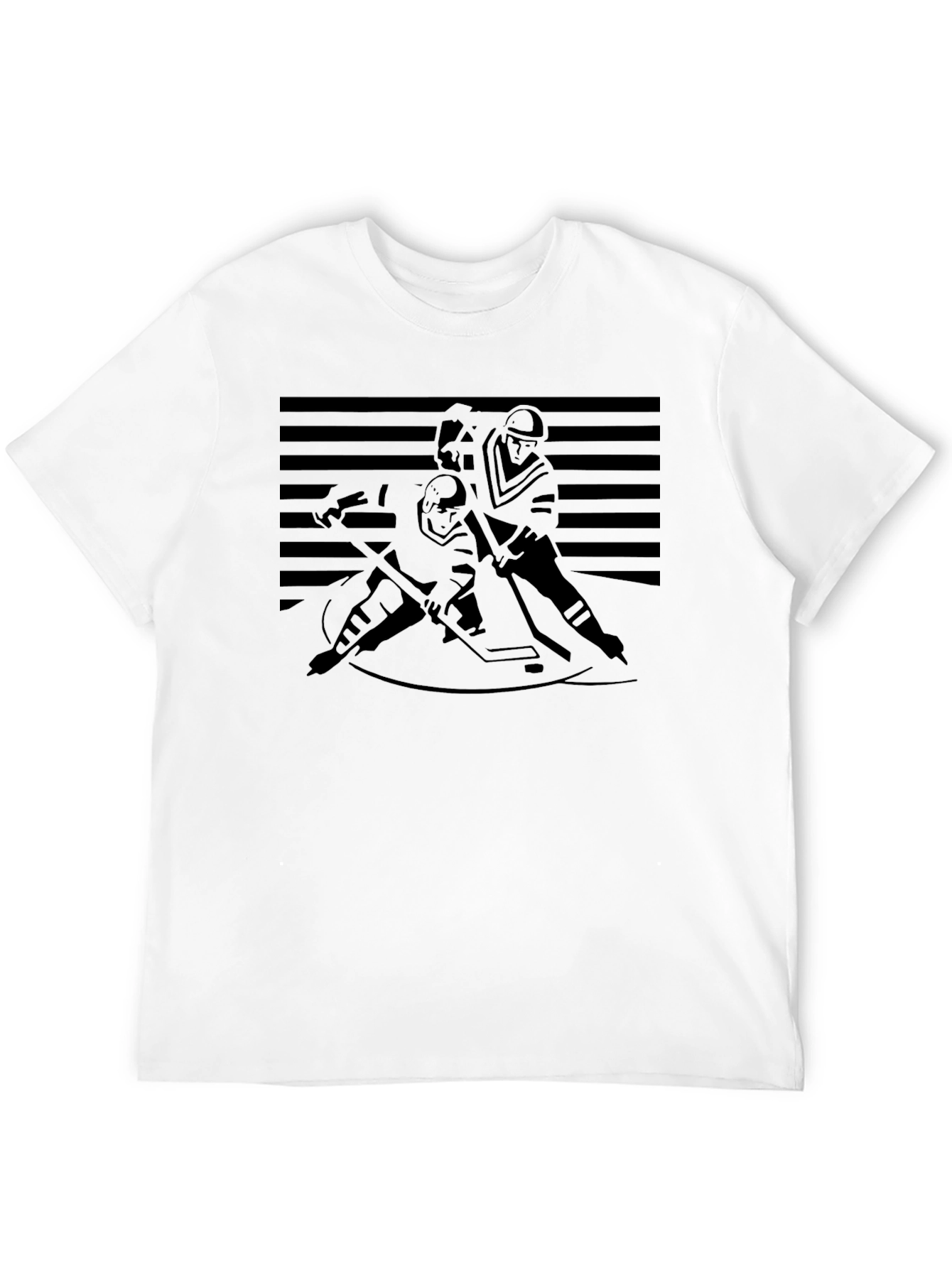 Black Hockey Silhouette Graphic T-Shirt view 12