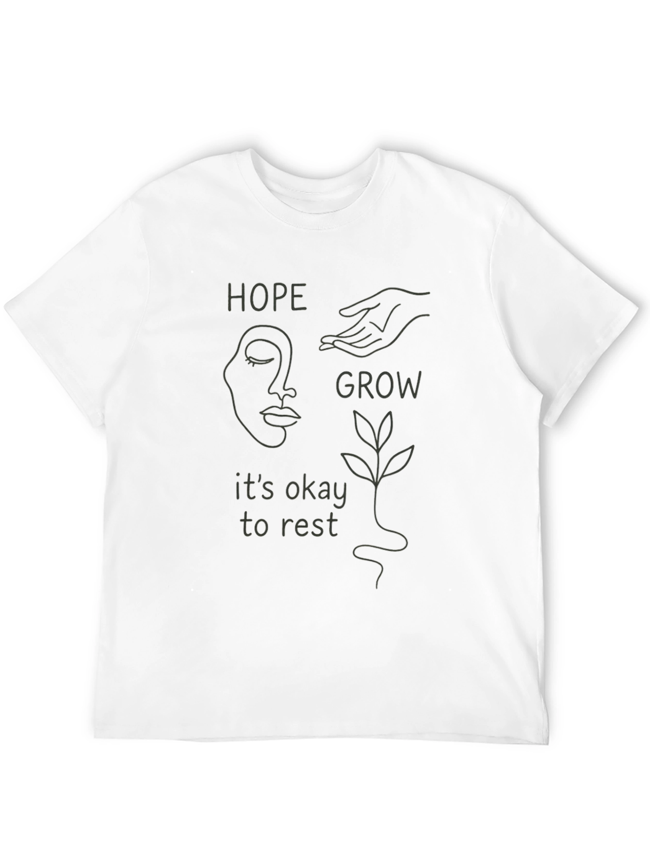 Black Hope Grow T-Shirt: It's Okay To Rest - Comfort & Style view 12