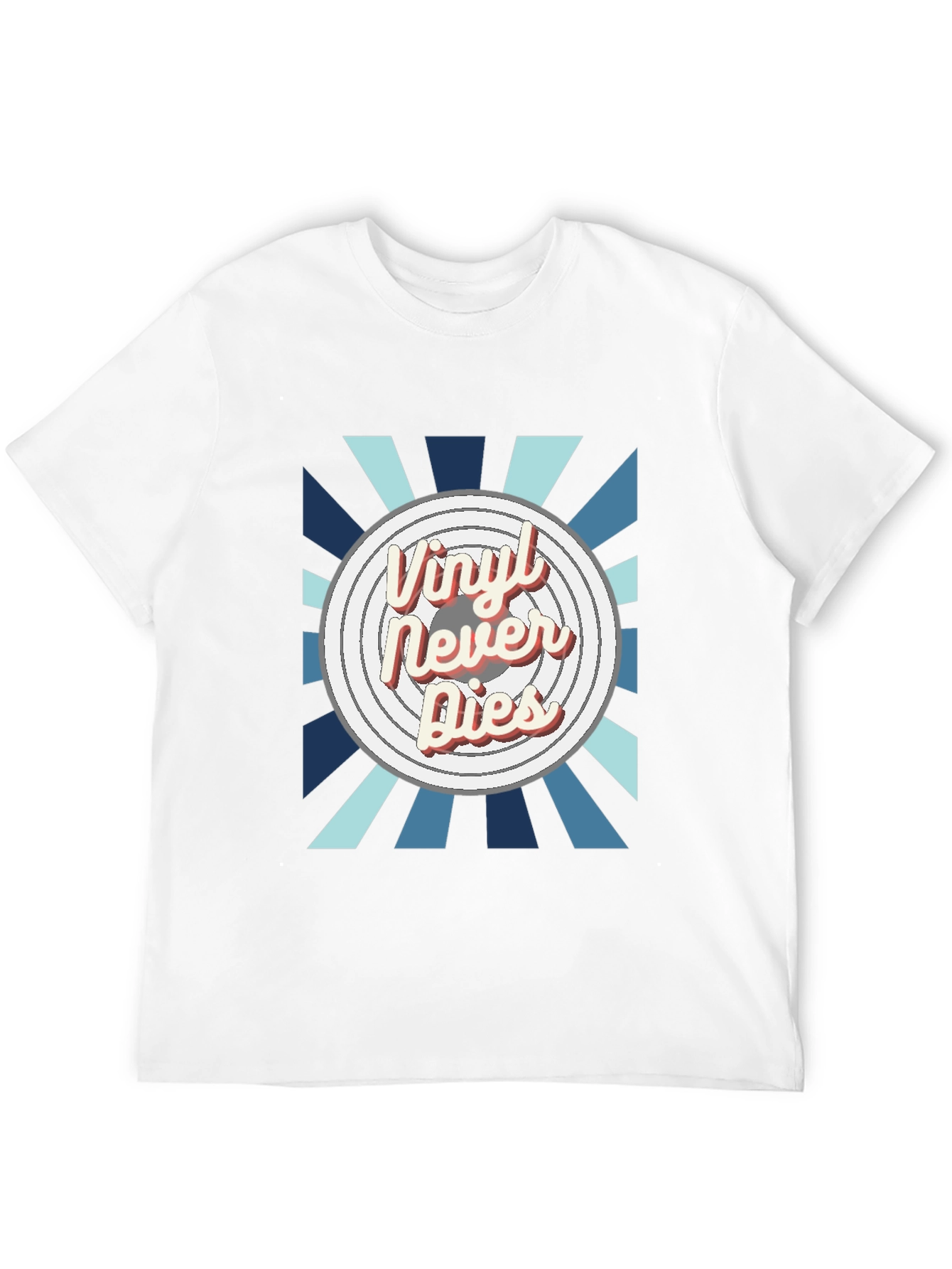 Black Vinyl Never Dies Graphic Tee - Retro Music Lover Shirt view 12