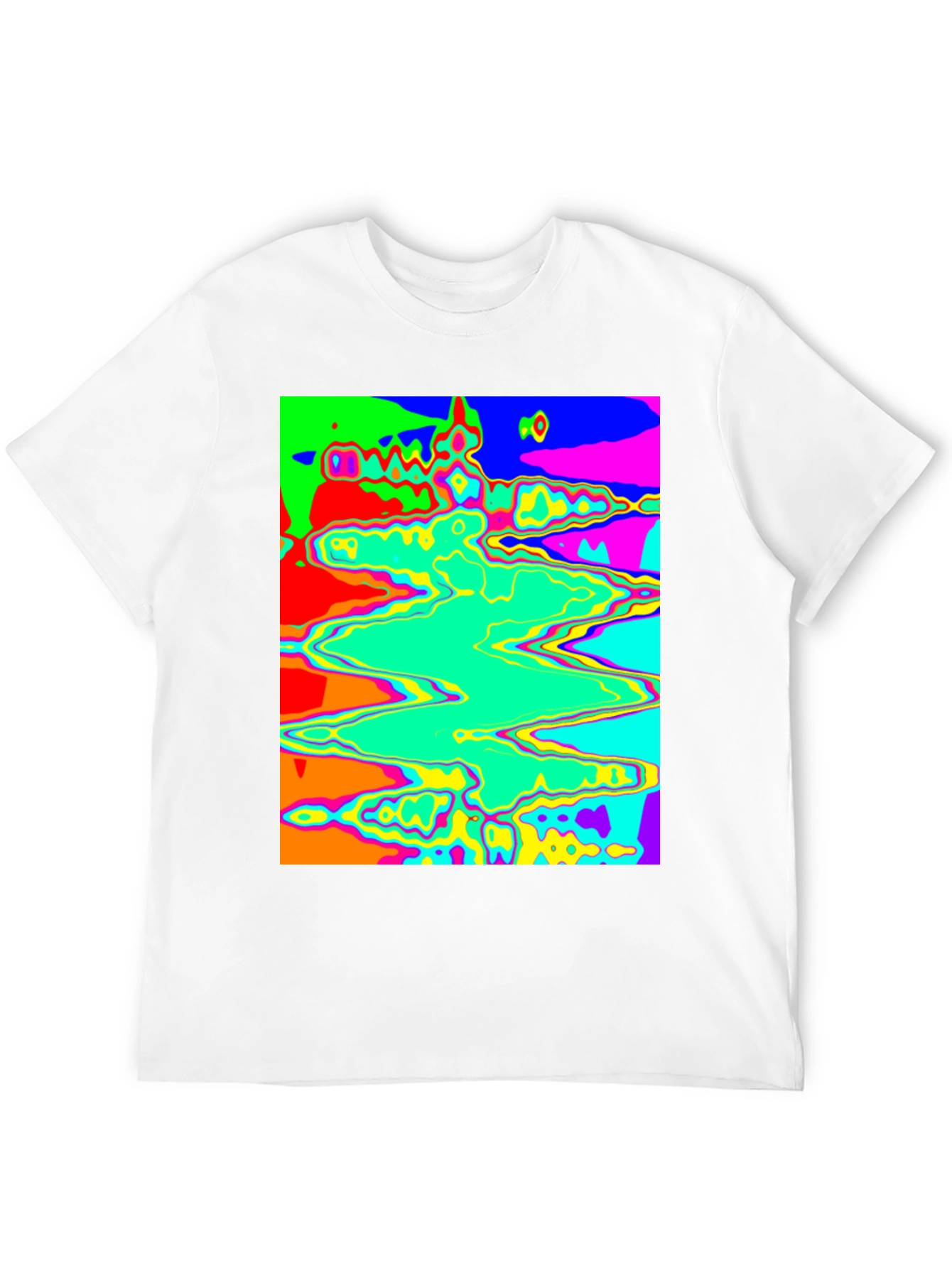 Black Psychedelic Wave T-Shirt - Bold Graphic Tee view 12