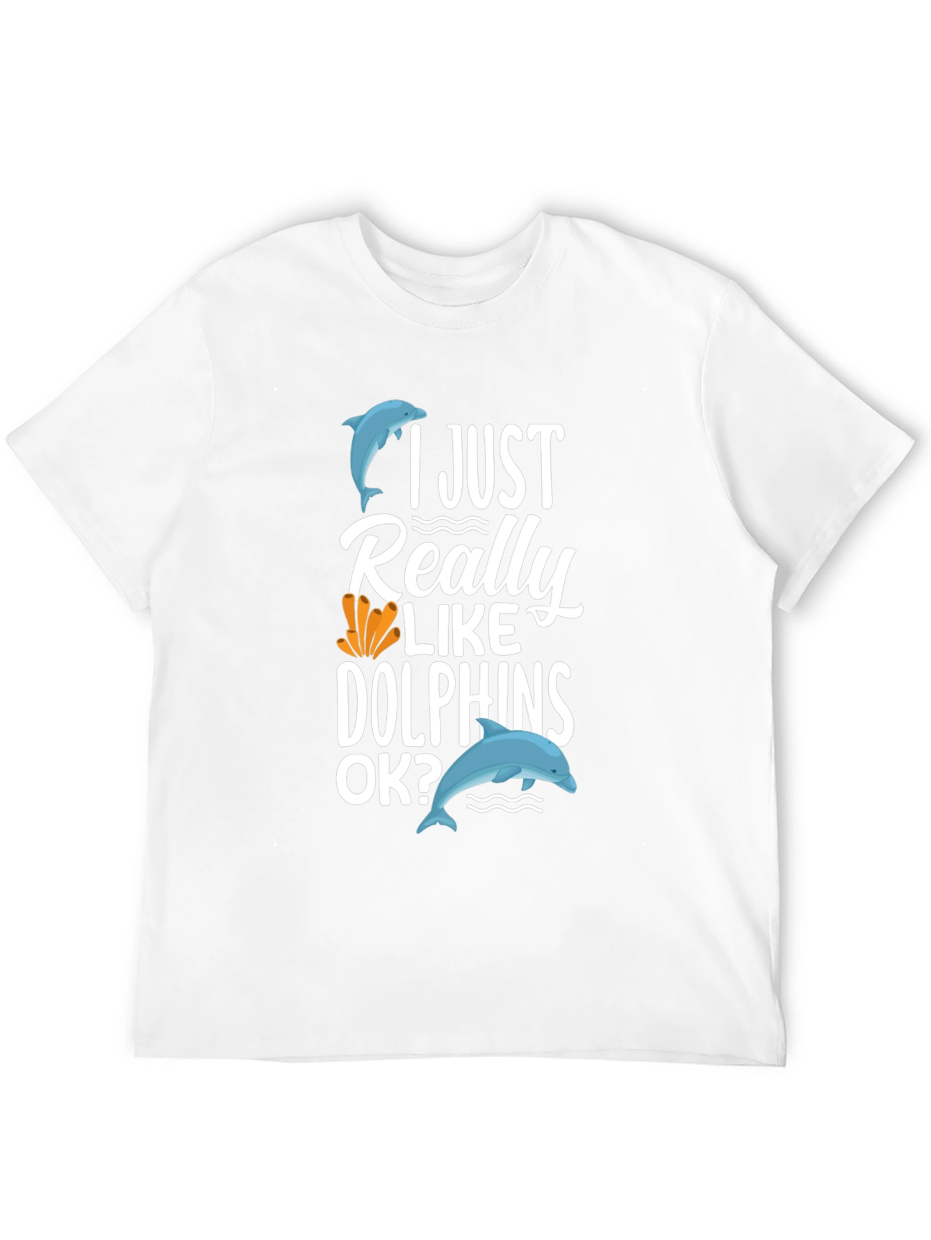 Black I Just Really Like Dolphins Graphic Tee view 12