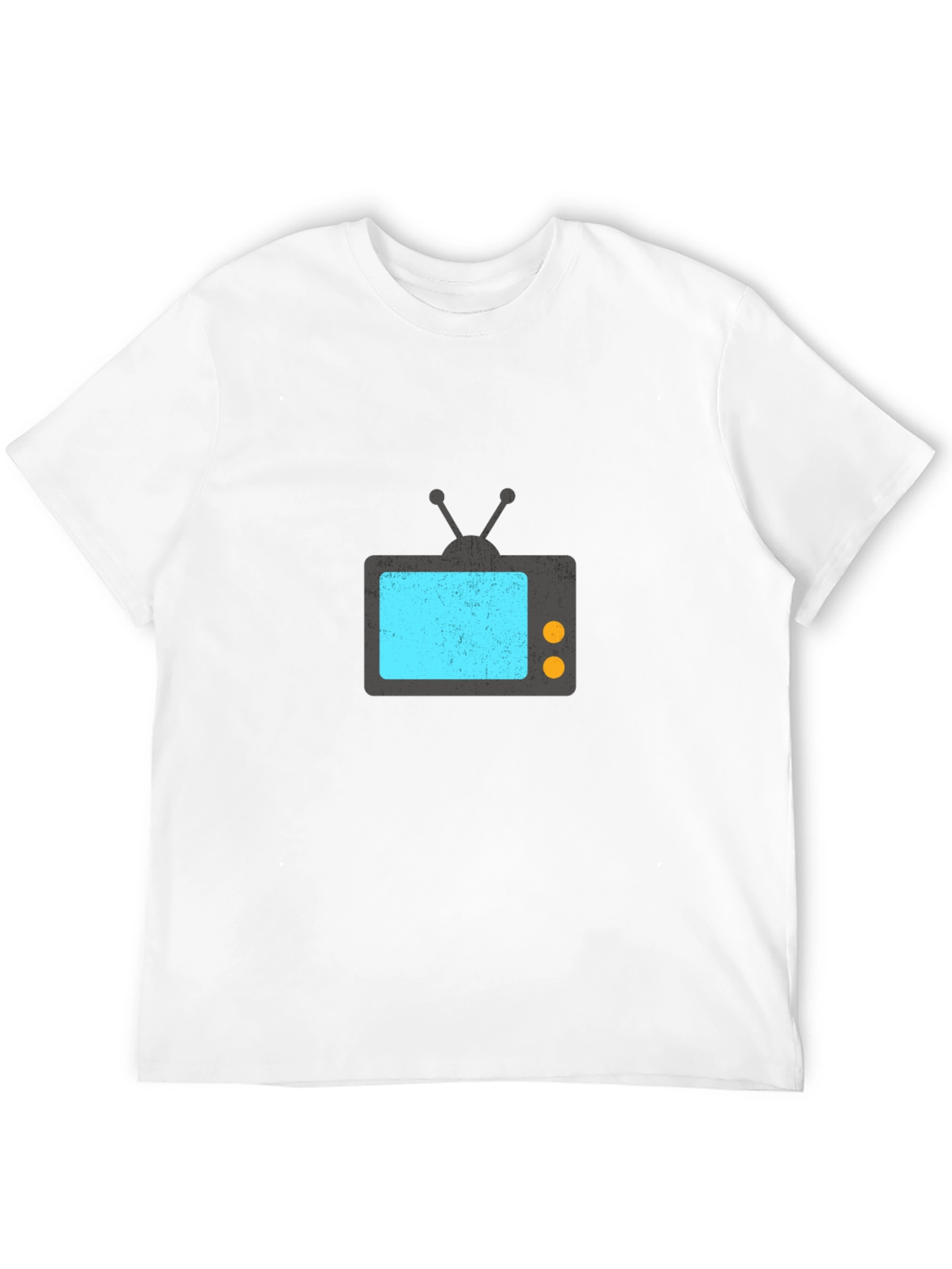 Black Retro TV Graphic Tee - Black Casual T-Shirt view 12
