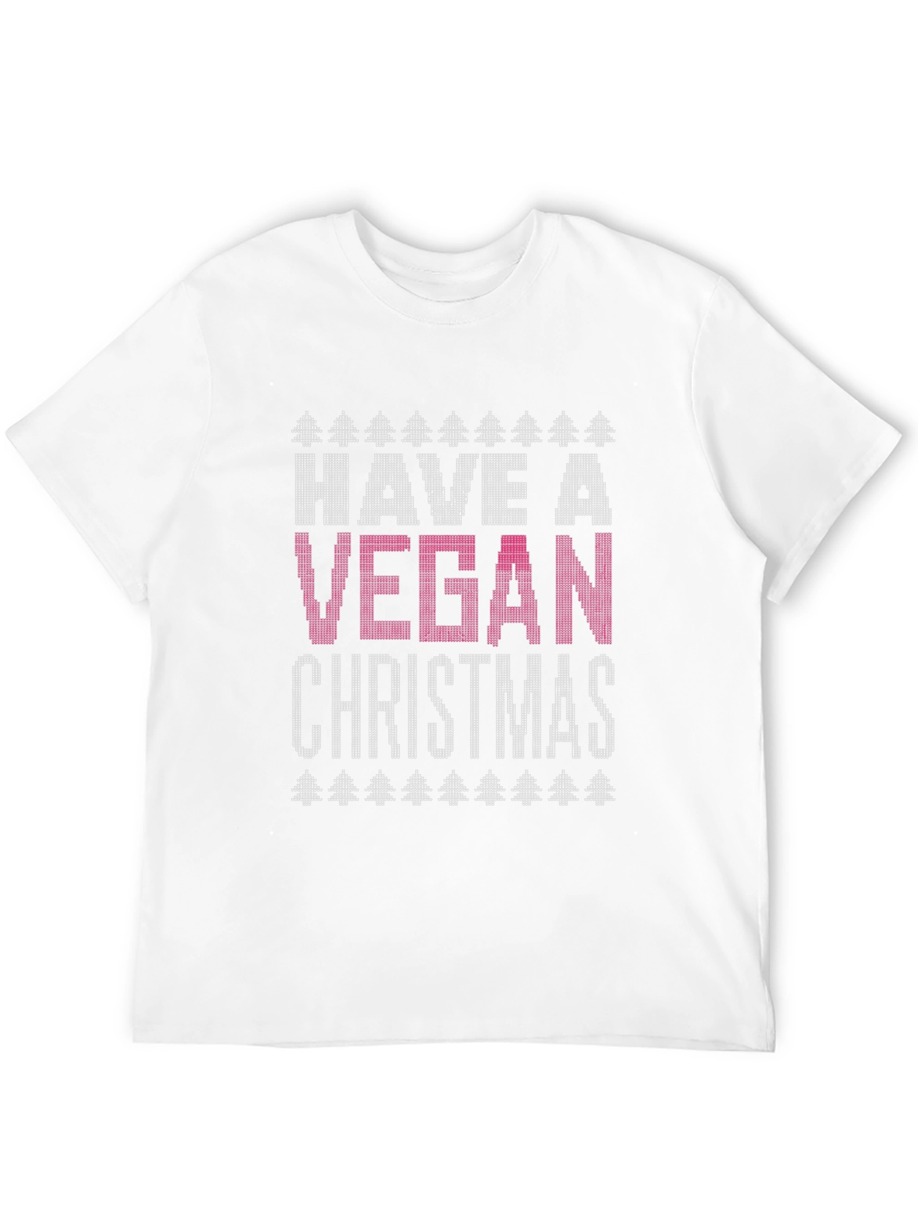 Black Vegan Christmas T-Shirt - Ugly Christmas Sweater Style Tee view 12