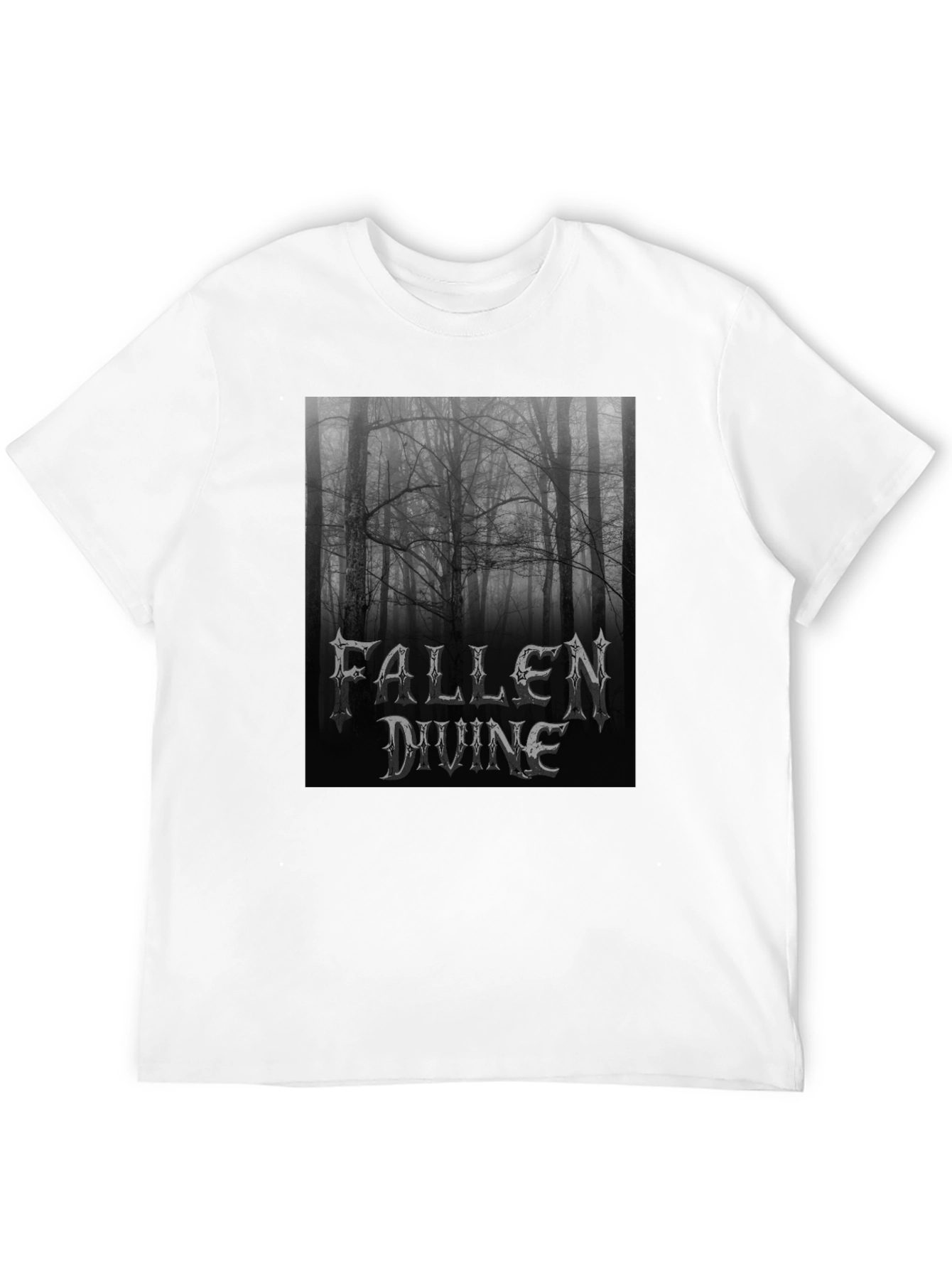 Black Fallen Divine Forest T-Shirt - Black Metal Style view 12