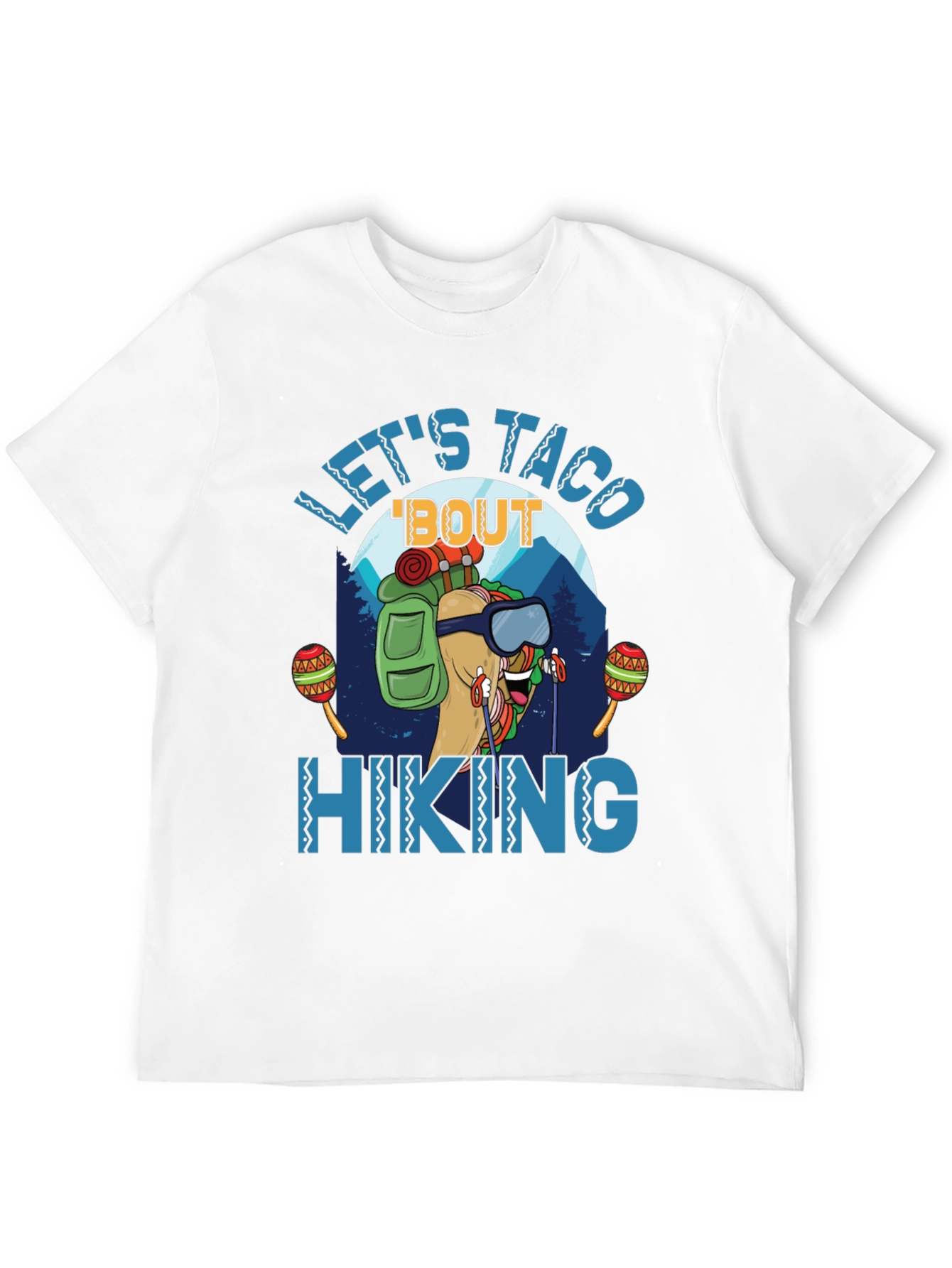 Black Let's Taco 'Bout Hiking Graphic T-Shirt view 12