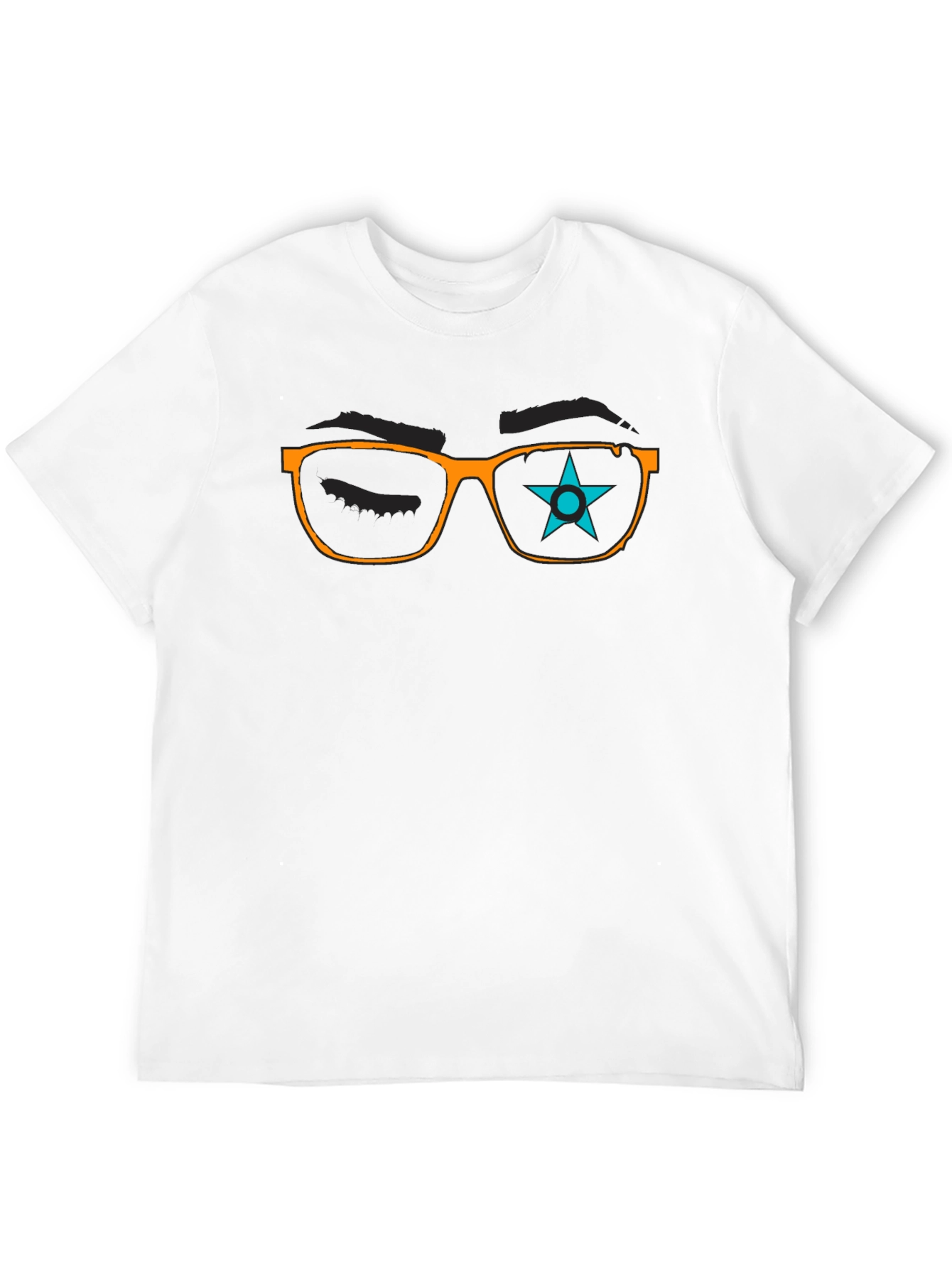 Black Star Eyeglasses Graphic T-Shirt view 12