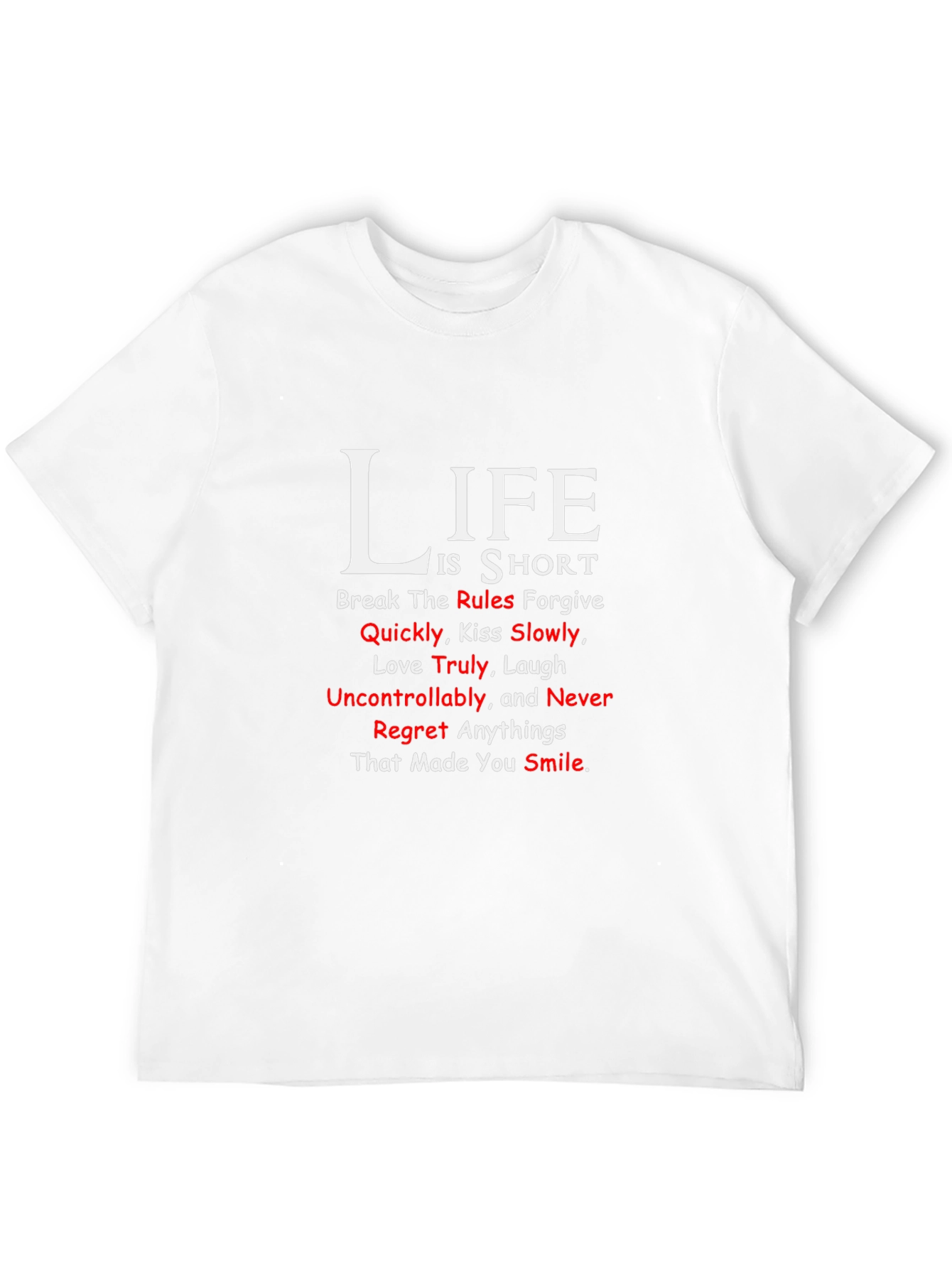 Black Life is Short Graphic Tee - Inspirational T-Shirt view 12