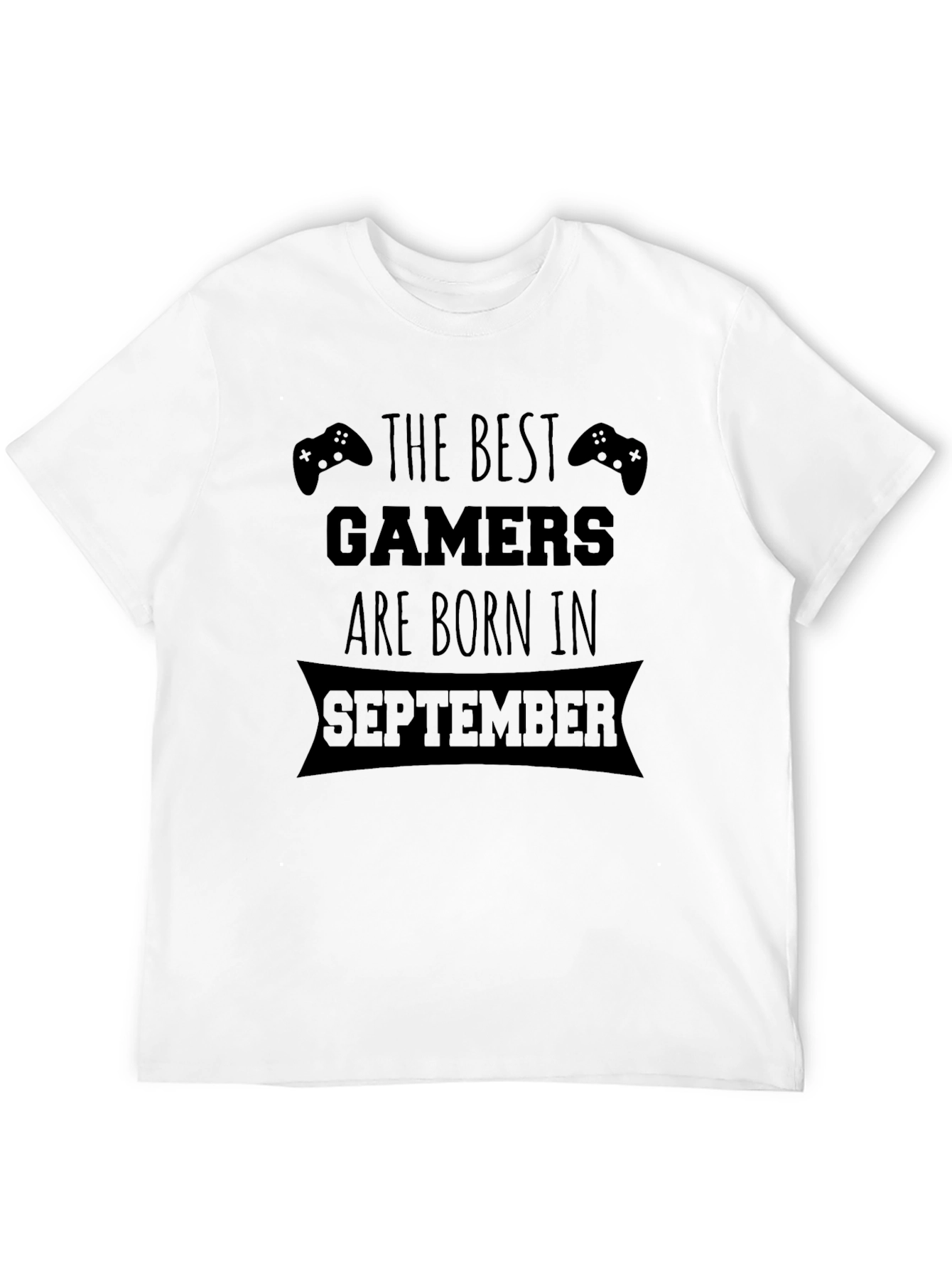 Black Best Gamers are Born in September Black T-Shirt view 12