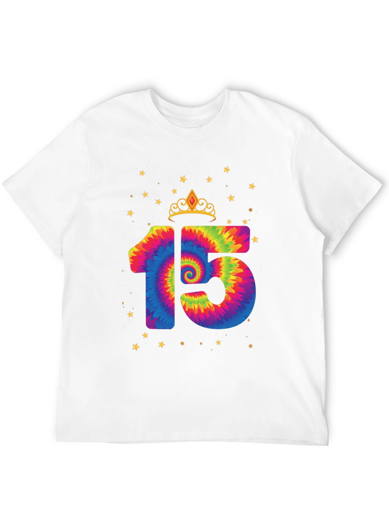 Tie Dye 15th Birthday T-Shirt - 12