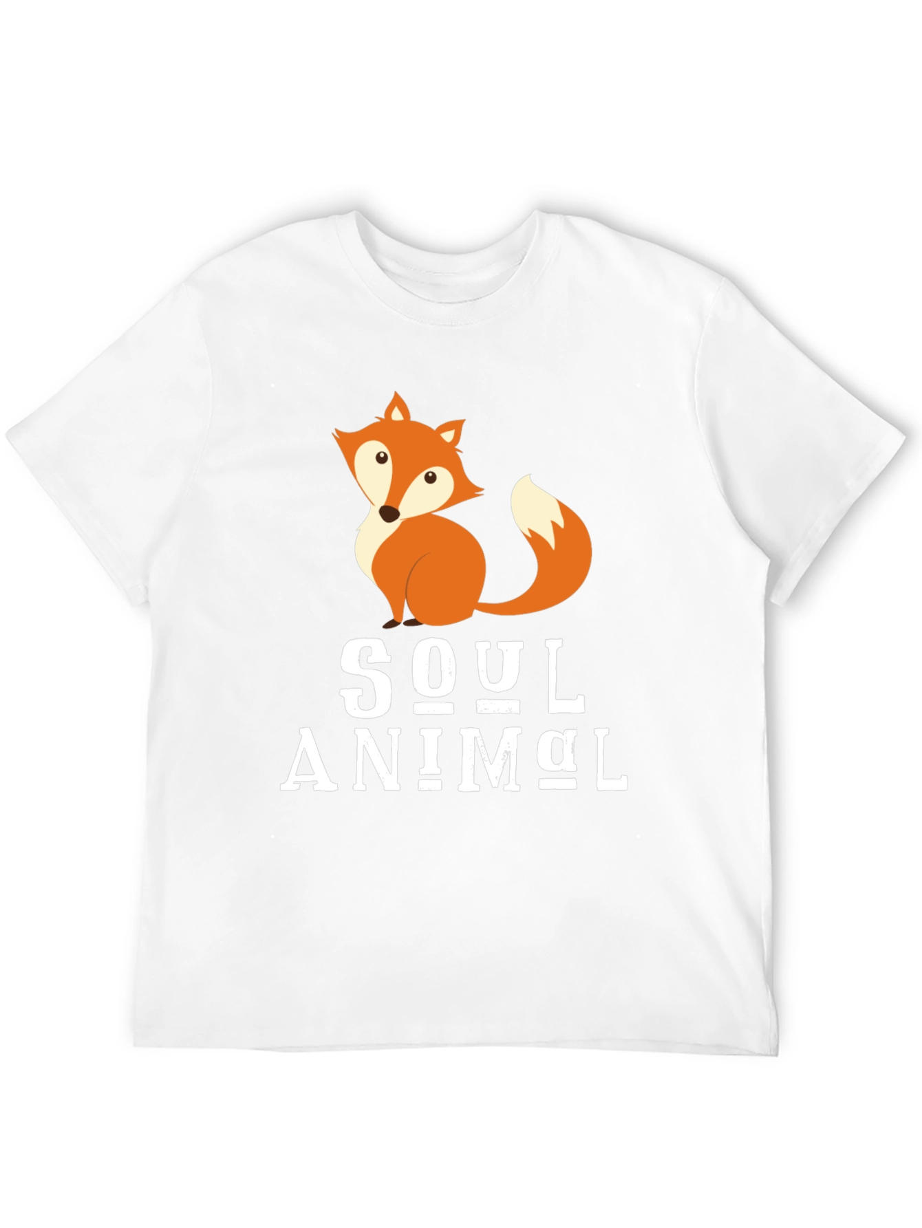 Black Soul Animal Fox Graphic Tee view 12