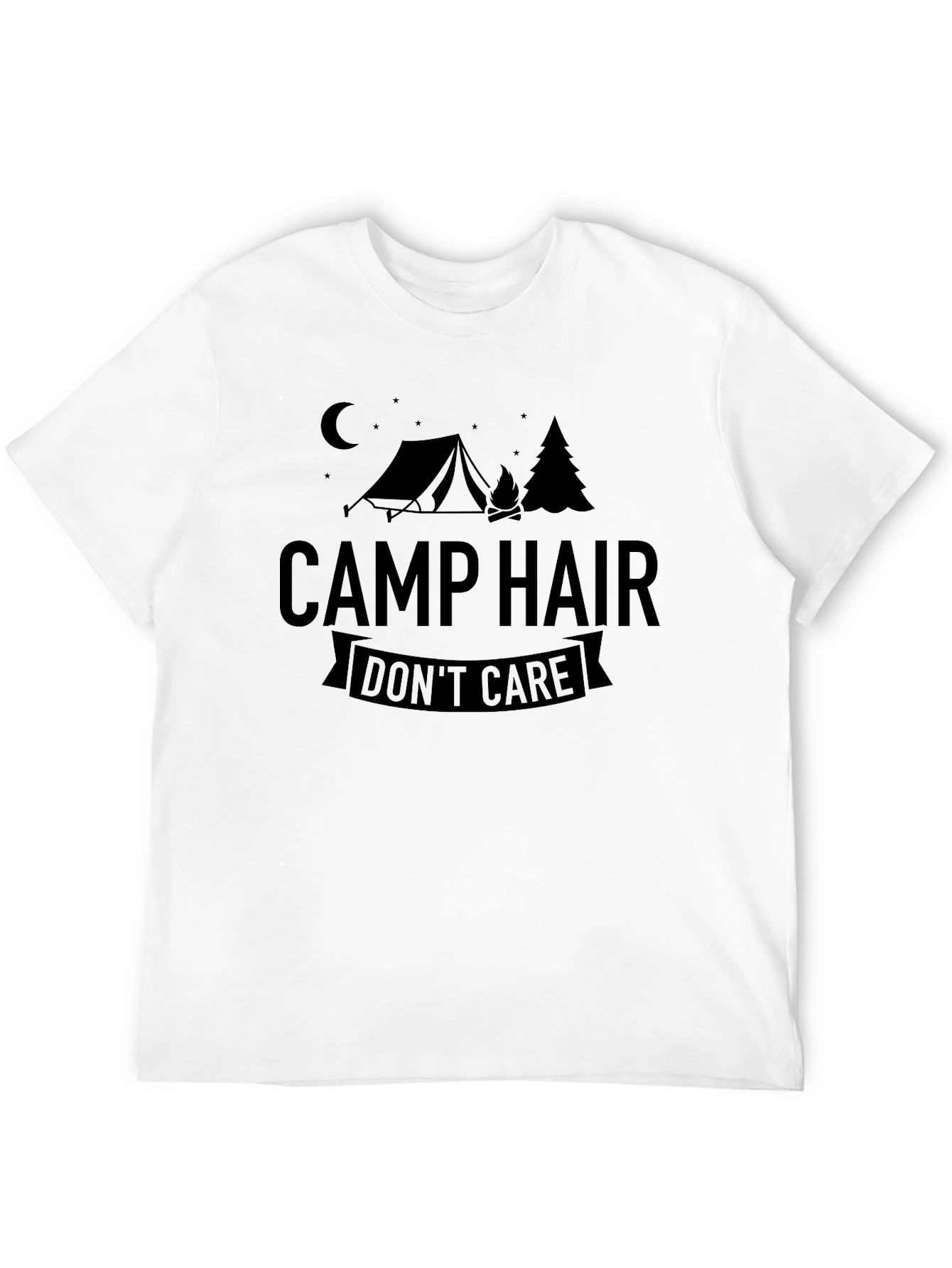Black Camp Hair Don't Care T-Shirt - Black view 12