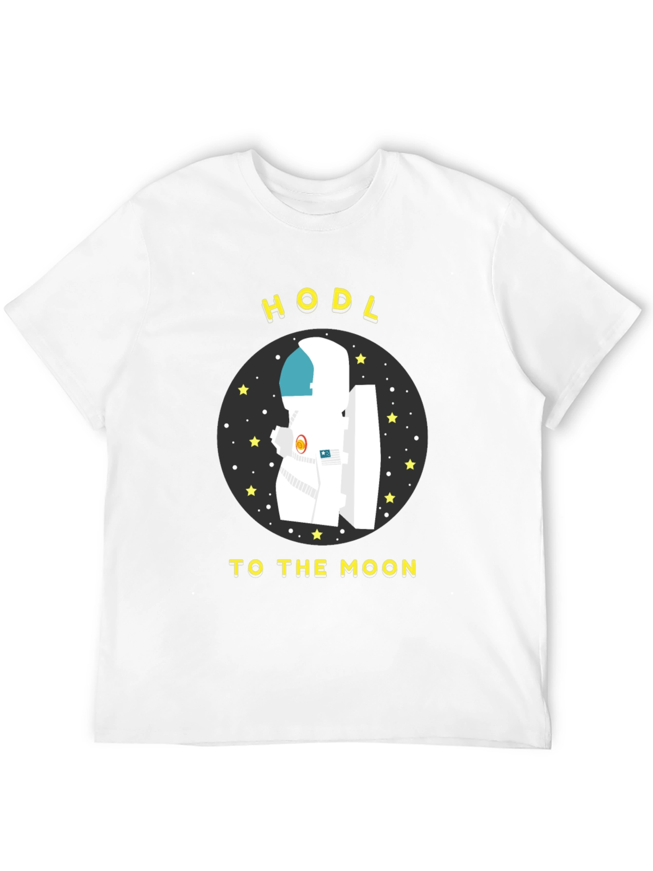 Black HODL to the Moon T-Shirt Crypto Astronaut view 12