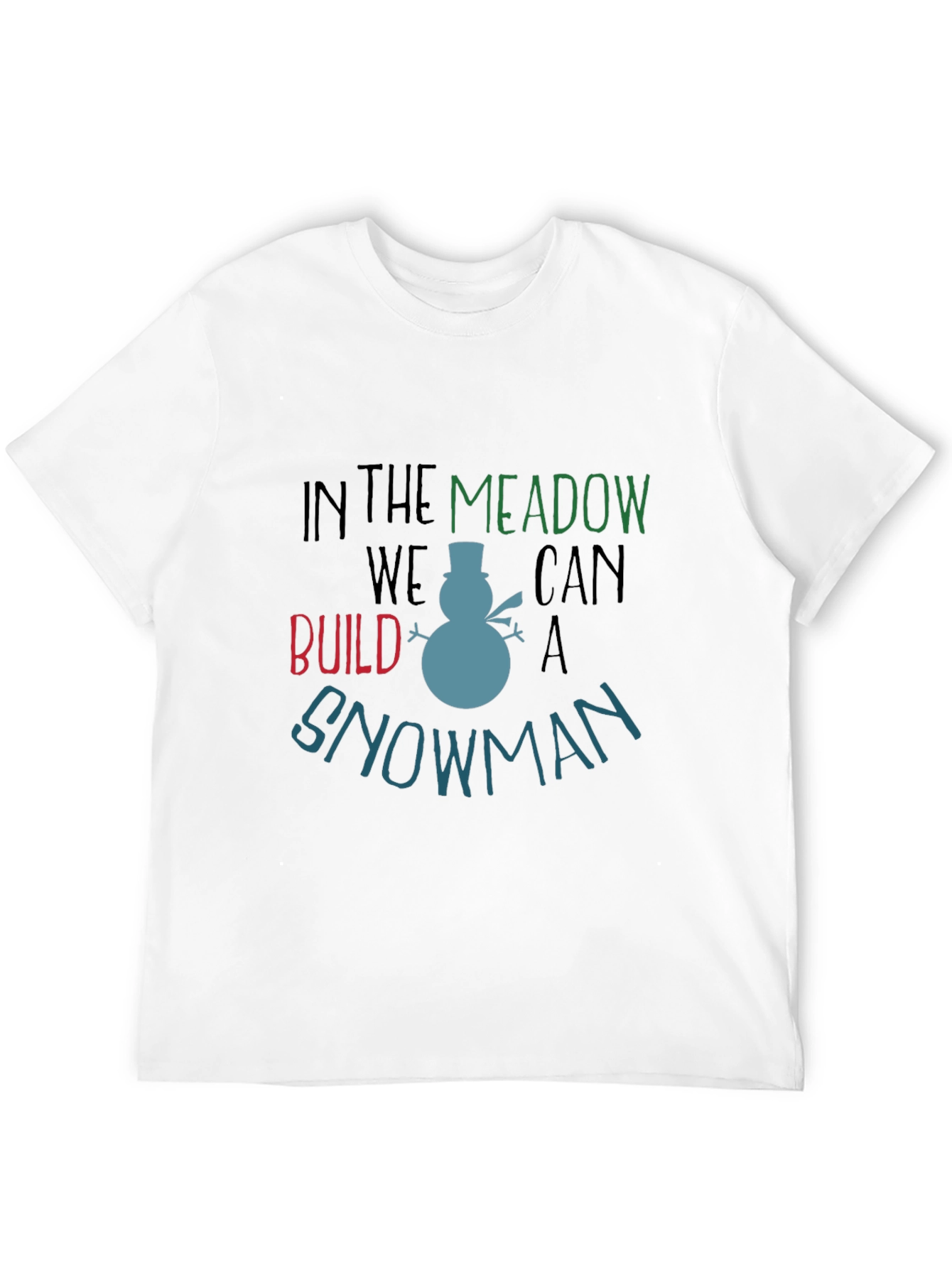 Black Winter Fun Graphic Tee: Snowman Build view 12