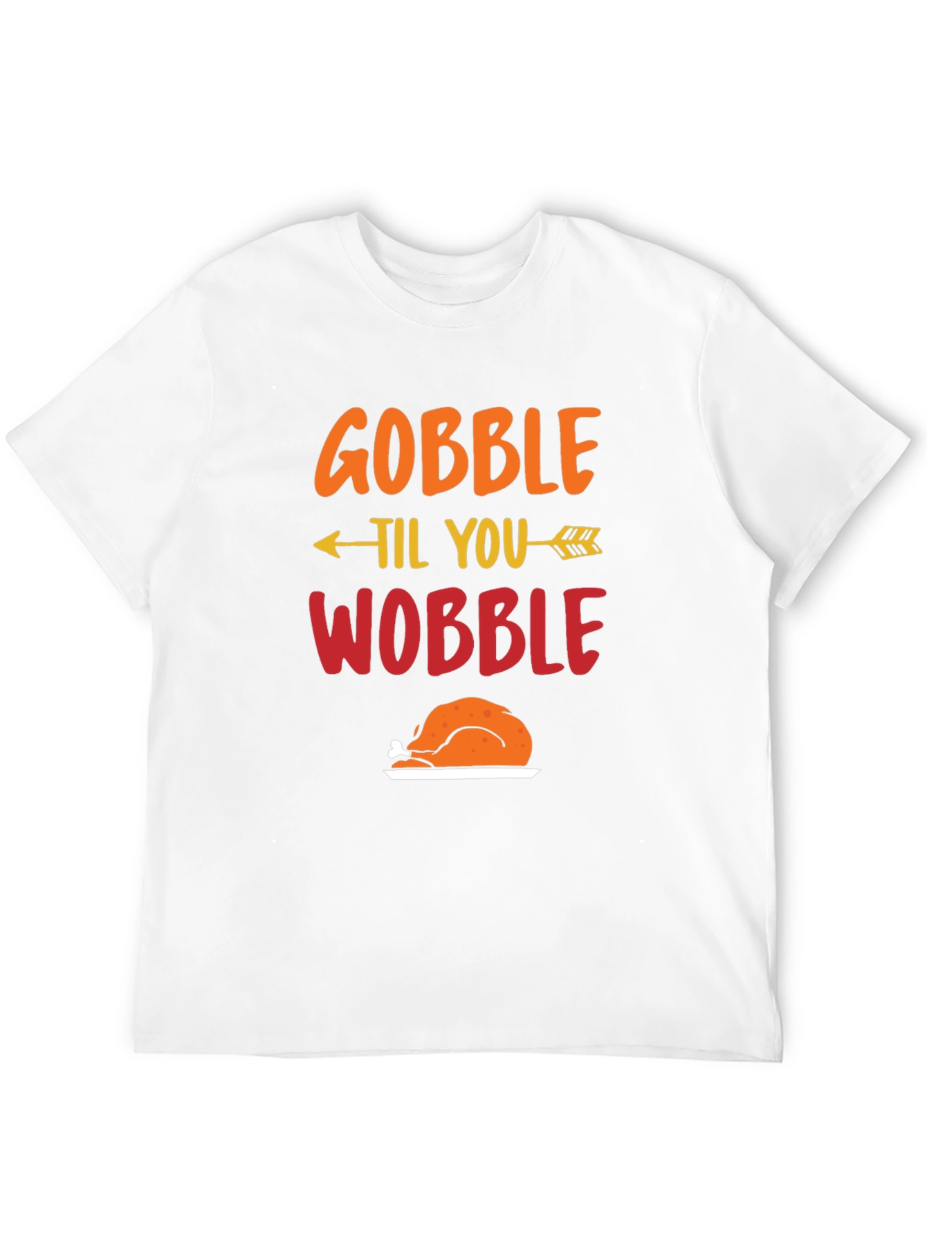Black Gobble Til You Wobble Thanksgiving T-Shirt view 12