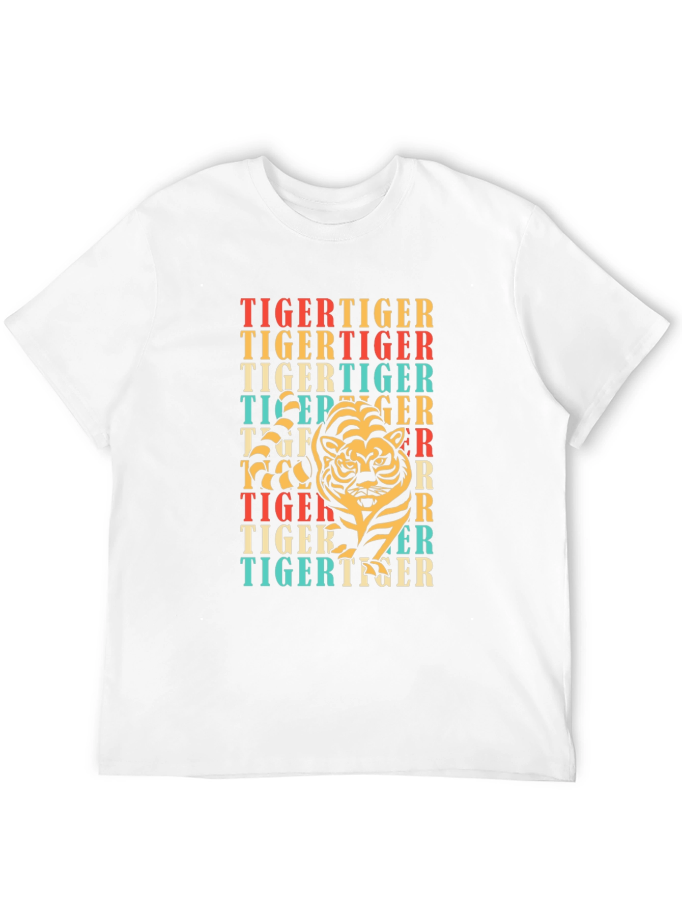 Black Retro Tiger Graphic T-Shirt view 12