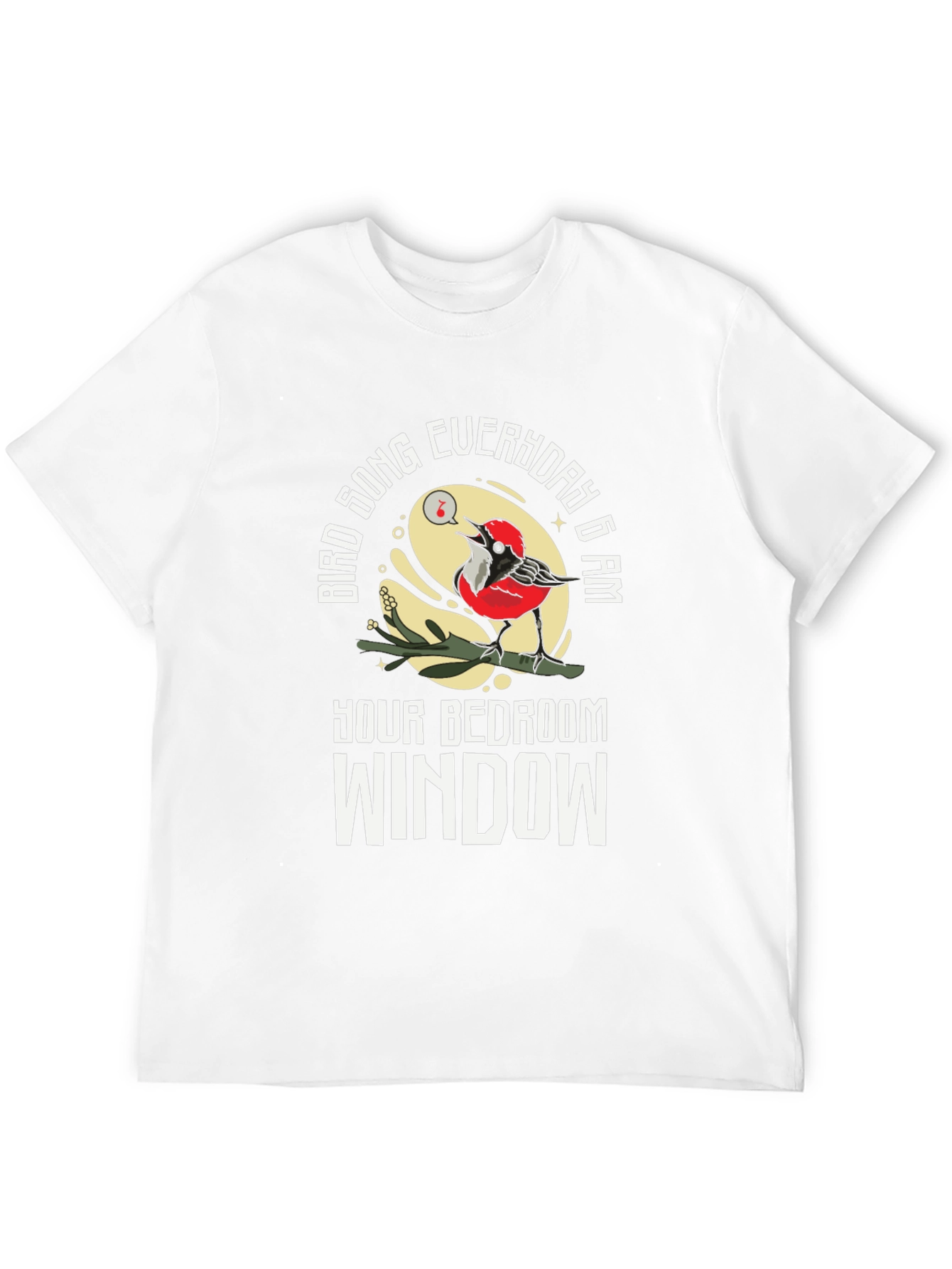 Black Bird Song Everyday T-Shirt - Funny Bird Lover Tee view 12