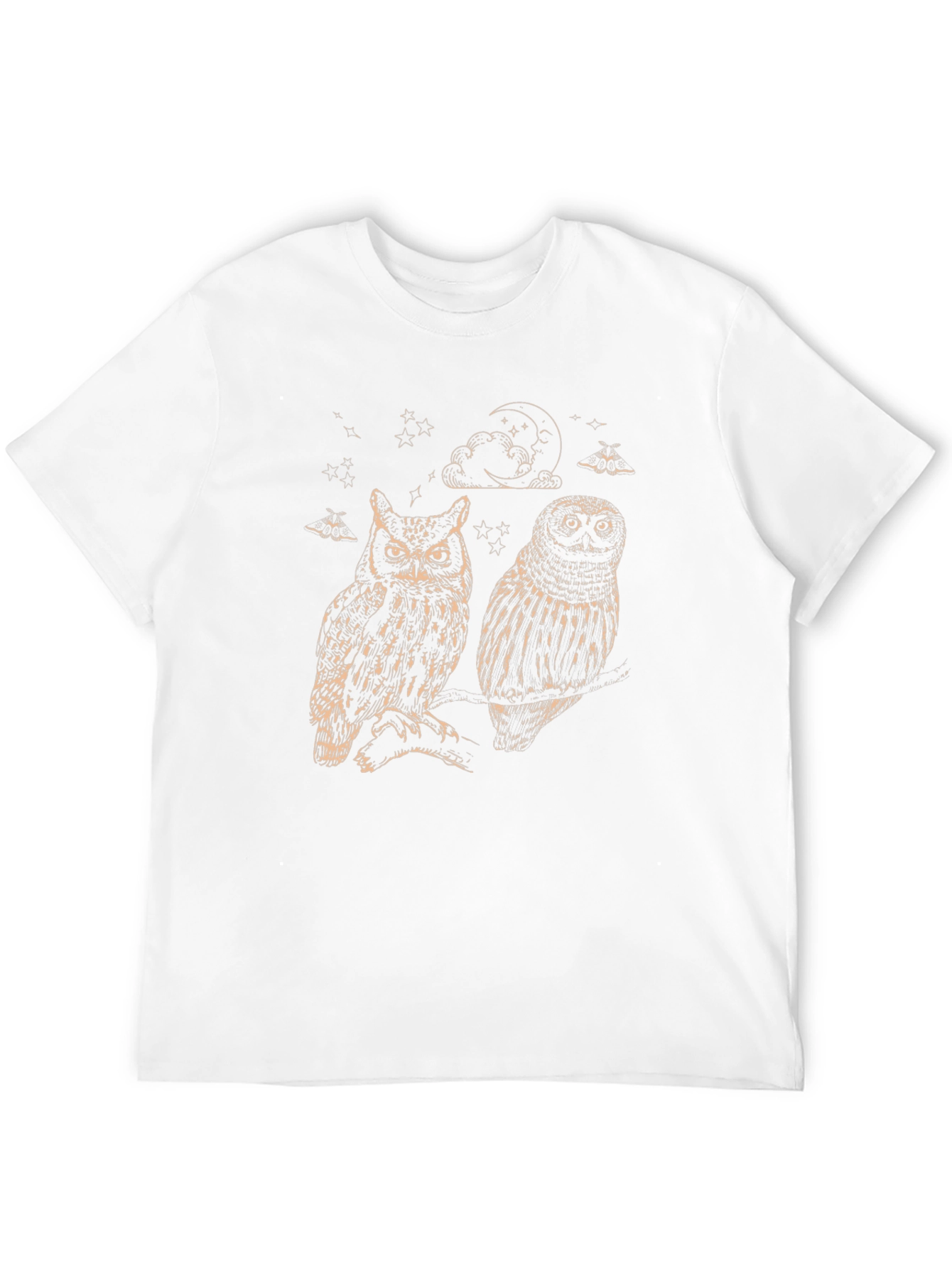Black Two Owls Graphic Print Black T-Shirt view 12