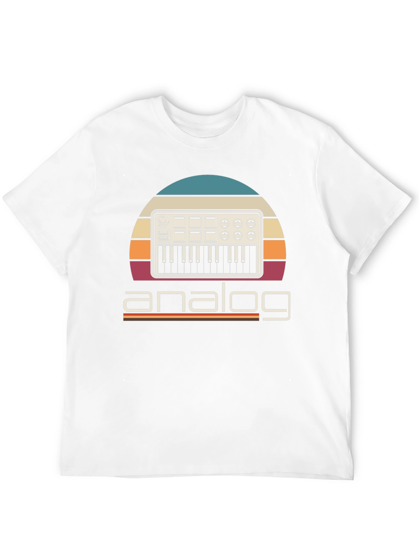 Black Analog Synth T-Shirt - Retro Music Producer Tee view 12