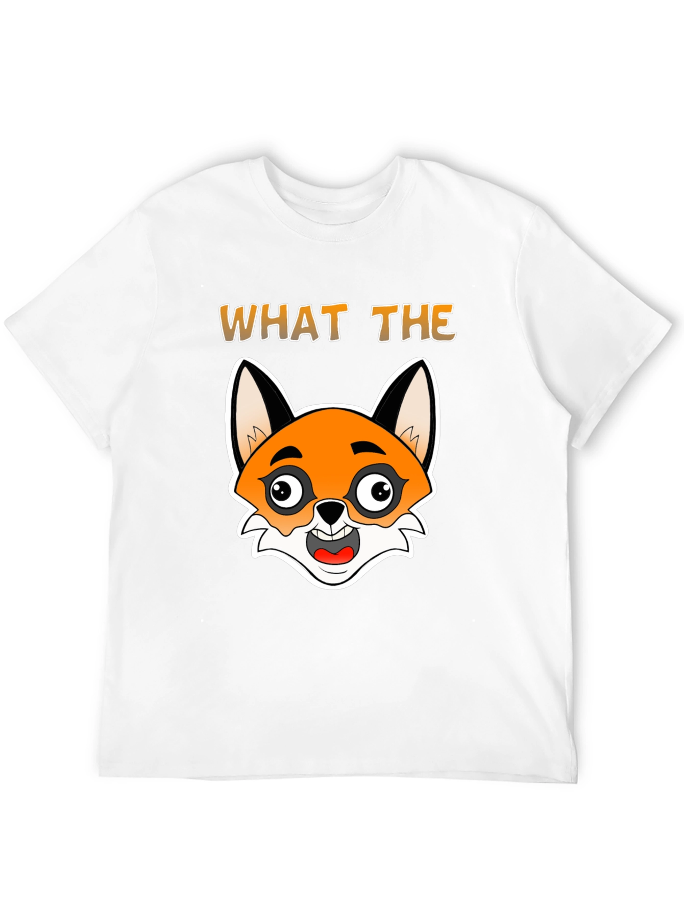 Black What the Fox T-Shirt - Funny Cartoon Animal Tee view 12