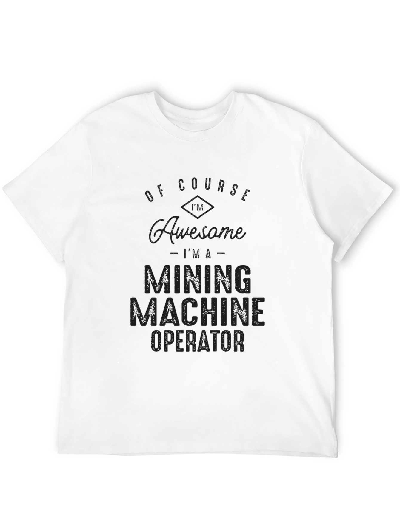 Black Mining Machine Operator Black Graphic Tee view 12